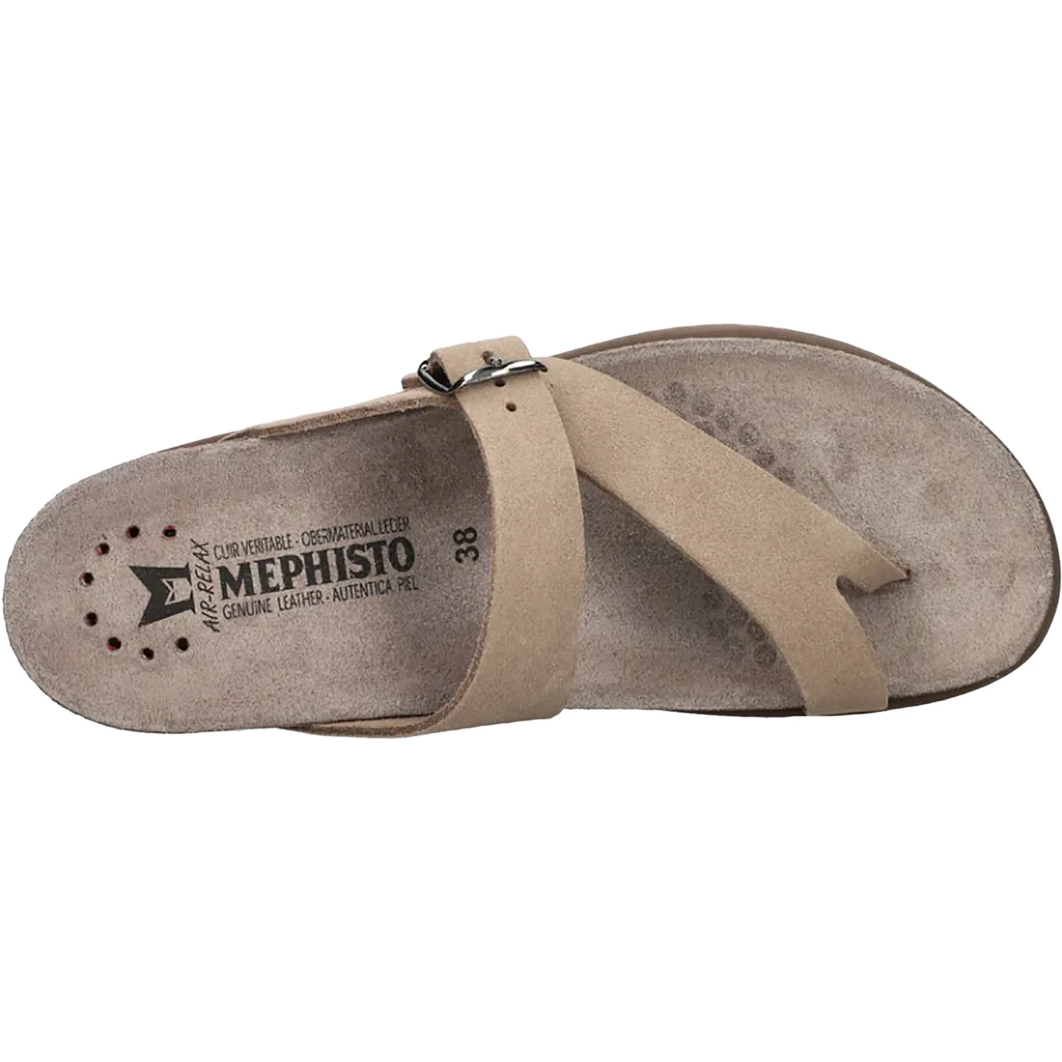 Mephisto Helen Women's Thong Sandals Warm Grey - Image 2