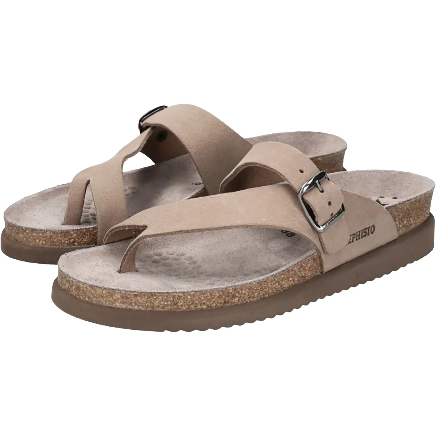Mephisto Helen Women's Thong Sandals Warm Grey - Image 3