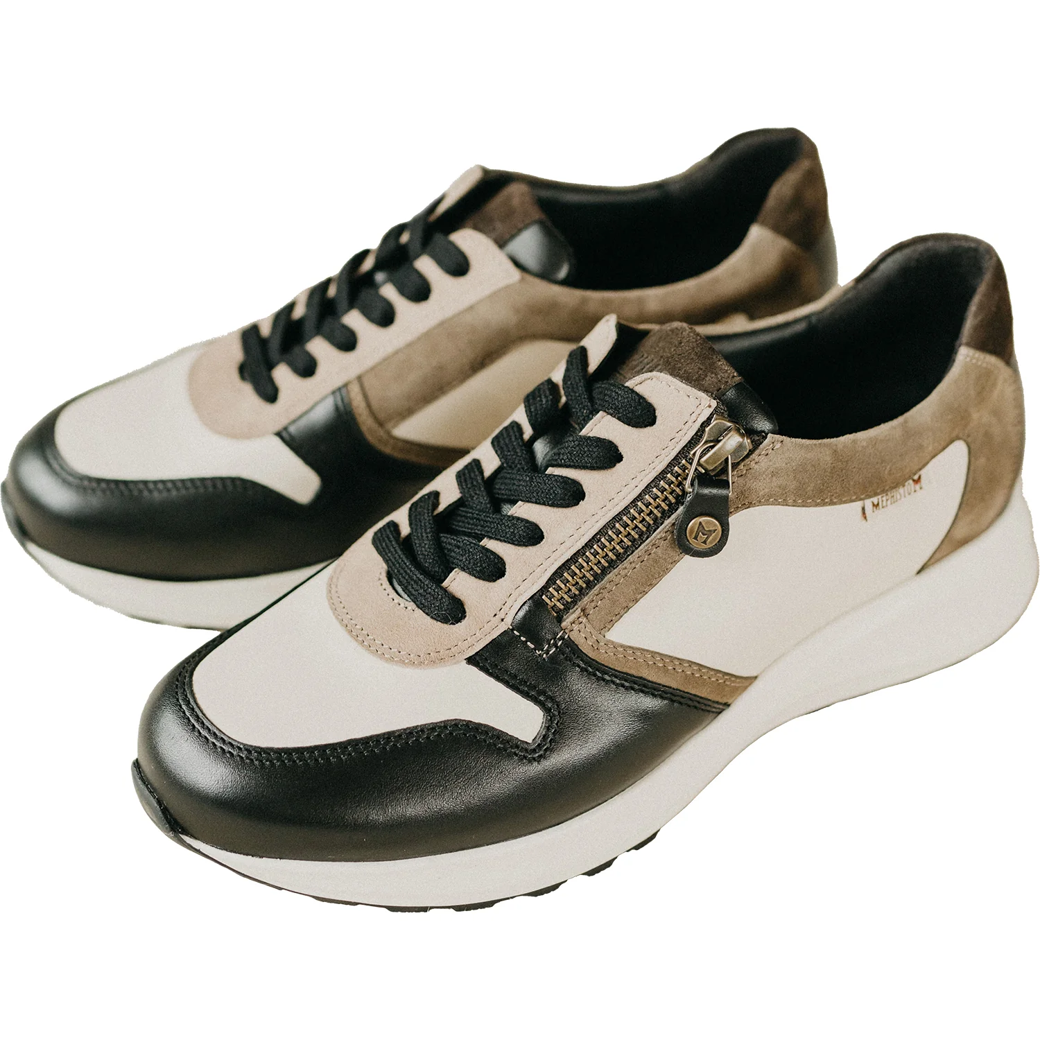 Mephisto Kim Grained Women's Zip Sneakers Black/Fog - Image 6