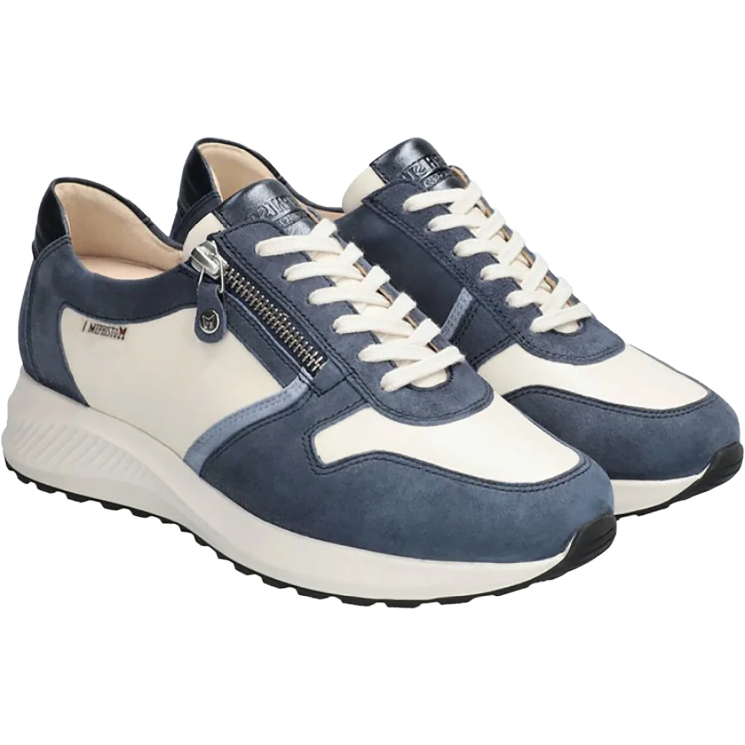 Mephisto Kim Women's Lace Up Shoes Jeans Blue - Image 3