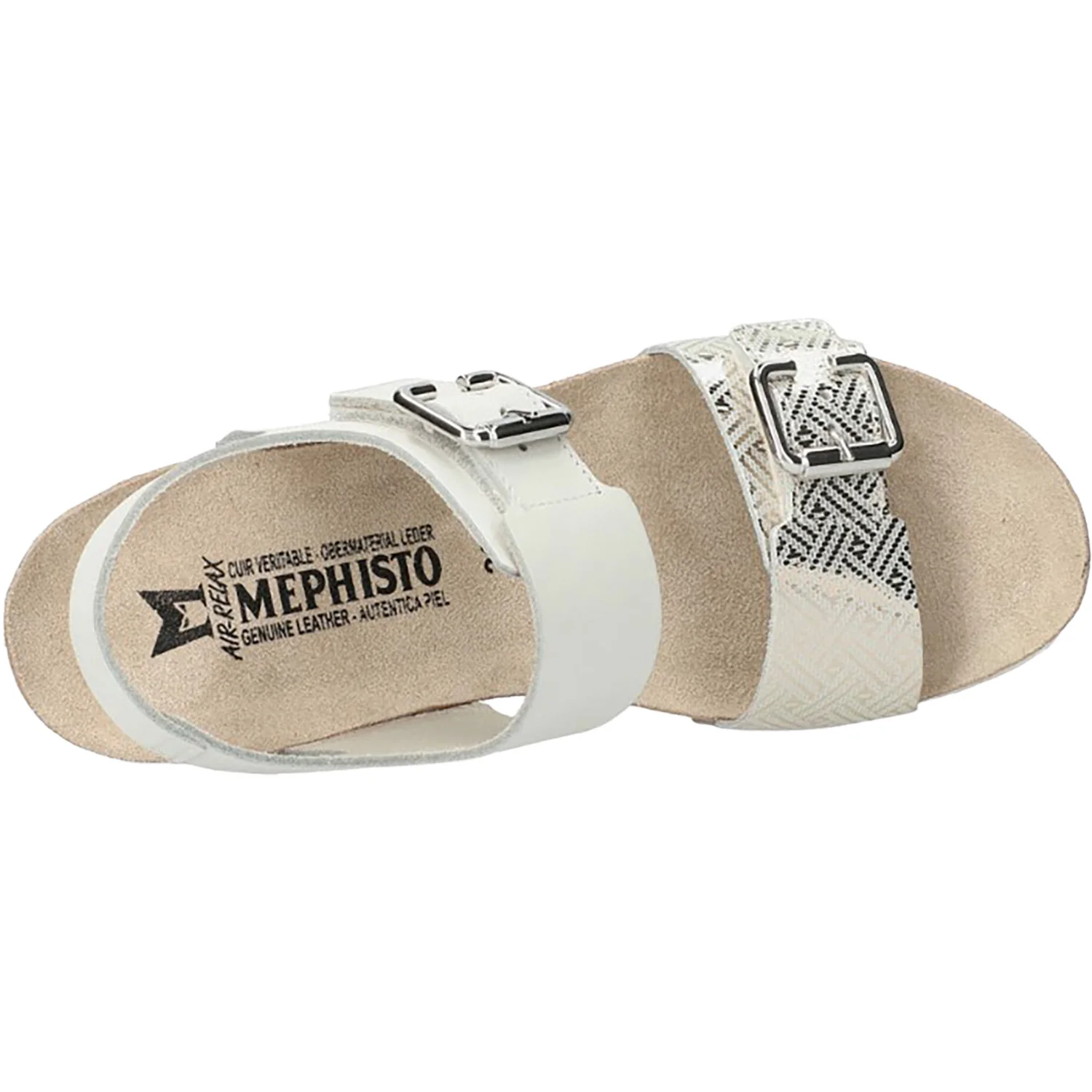 Mephisto Lissandra Women's Wedge Sandals White Helios - Image 2