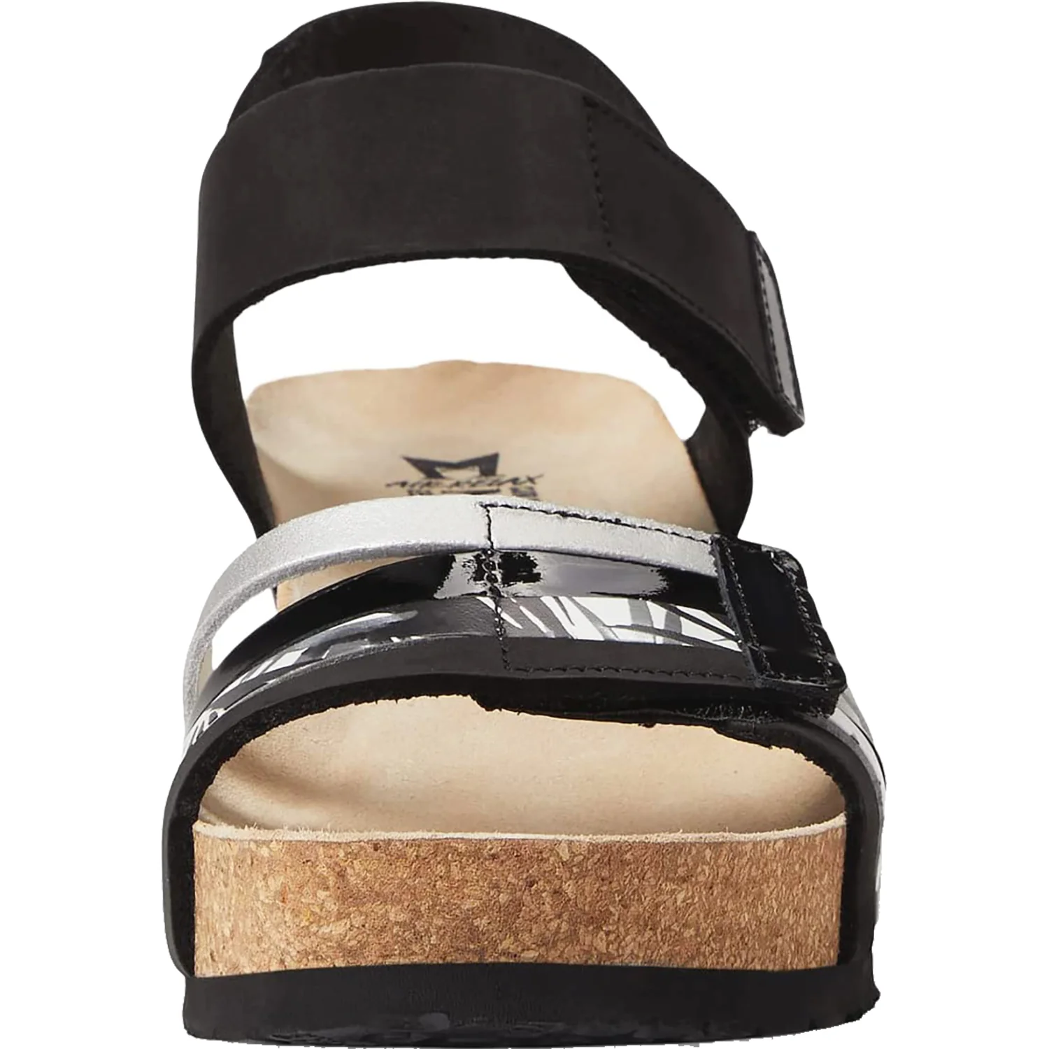 Mephisto Lucia Women's Wedge Heel Sandals Black Nubuck/Leather - Image 2