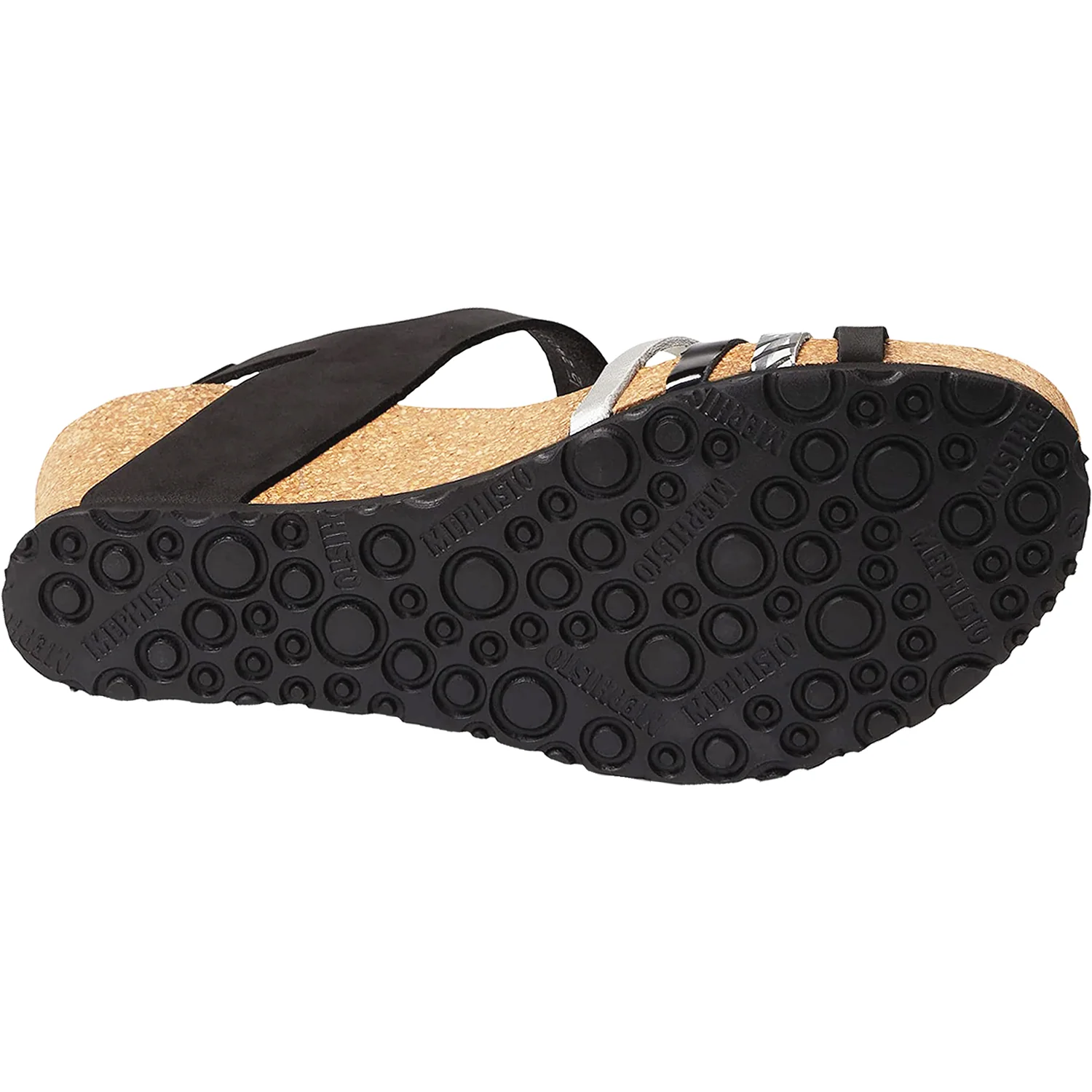 Mephisto Lucia Women's Wedge Heel Sandals Black Nubuck/Leather - Image 4