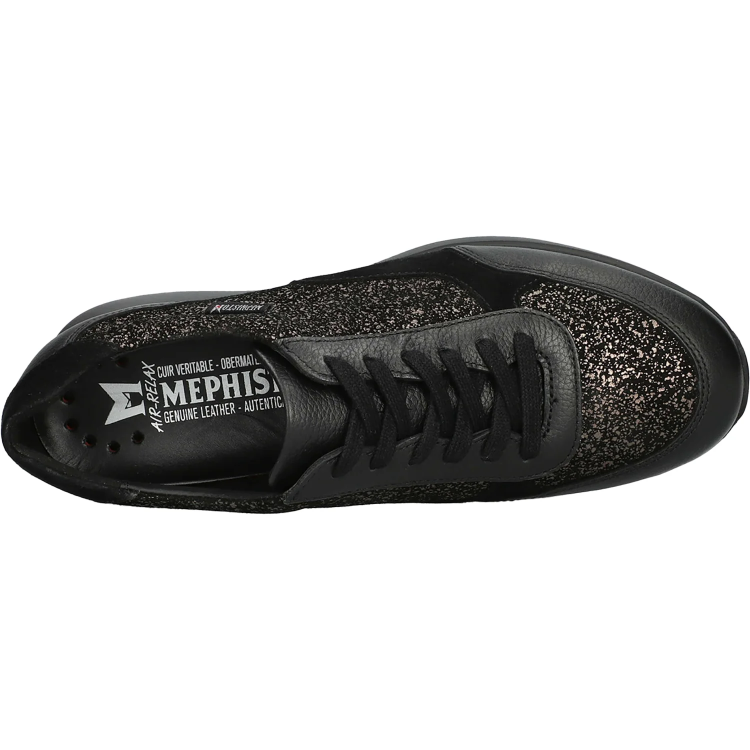 Mephisto Mendy Ceulan Women's Sporty Lace Up Shoes Black Ceulan - Image 2