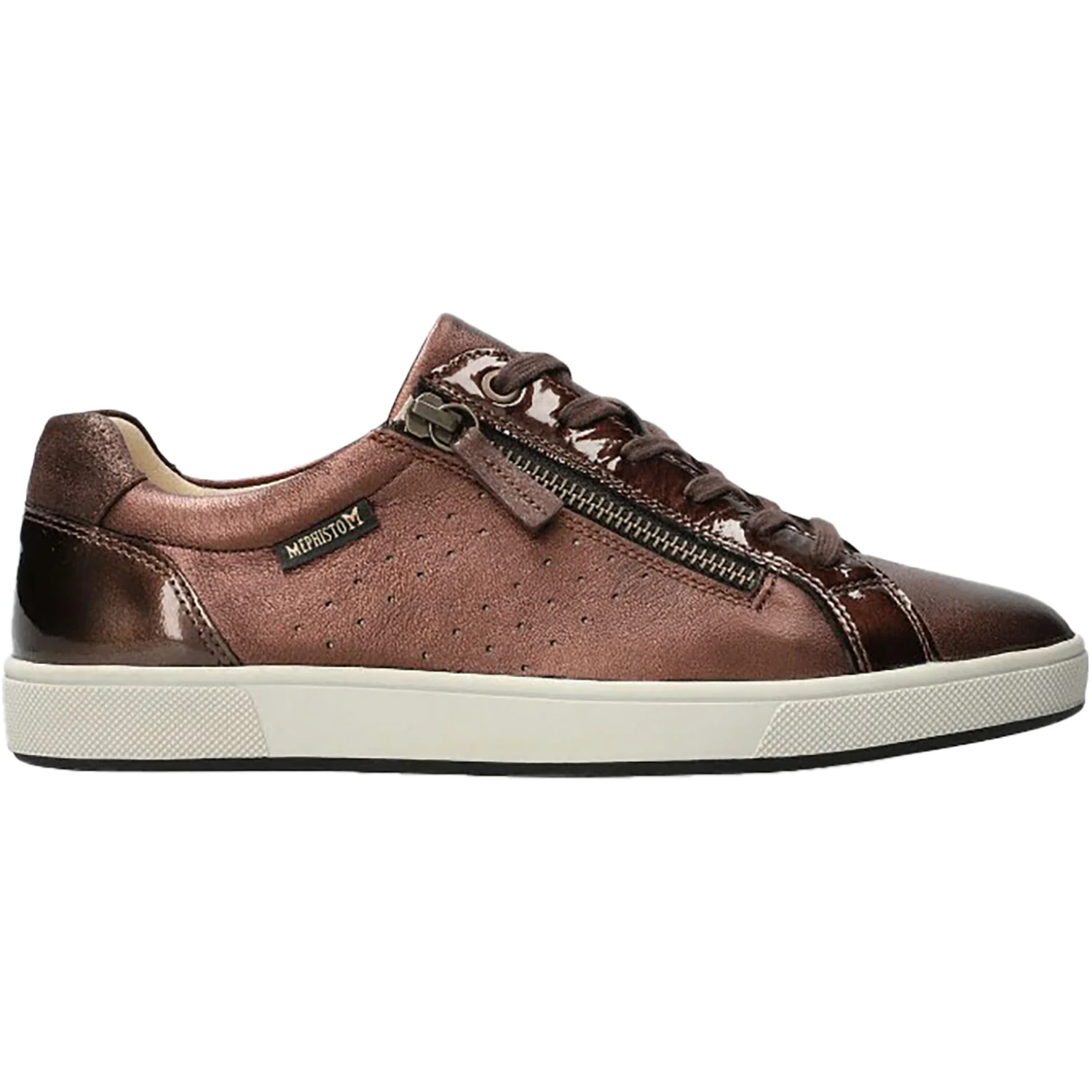 Mephisto Nikita 1 Women's Sneakers Bronze Charm Grained Leather