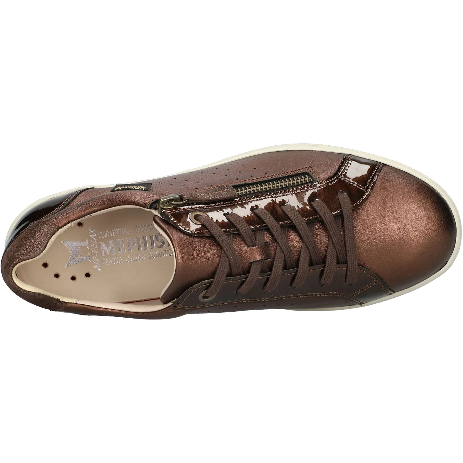 Mephisto Nikita 1 Women's Sneakers Bronze Charm Grained Leather - Image 2