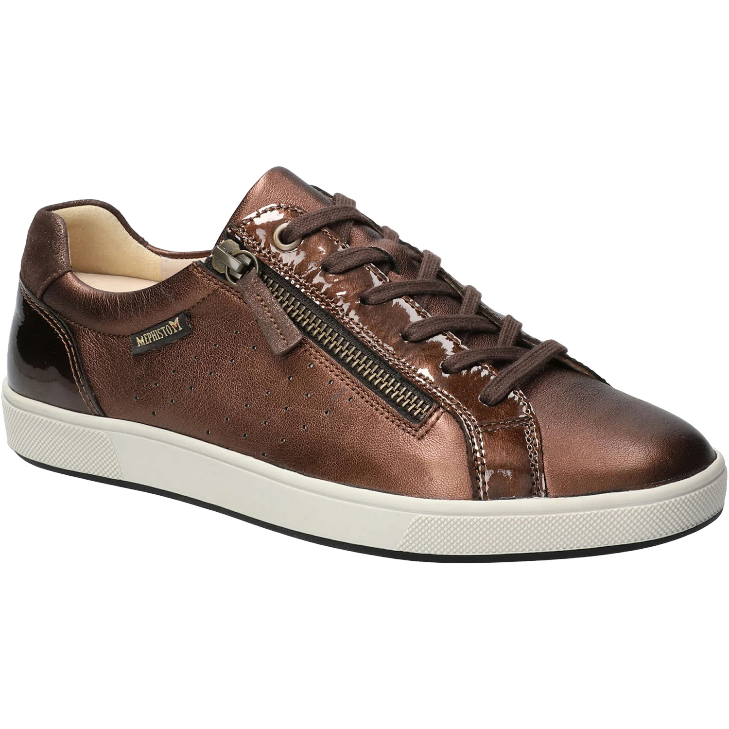 Mephisto Nikita 1 Women's Sneakers Bronze Charm Grained Leather - Image 5