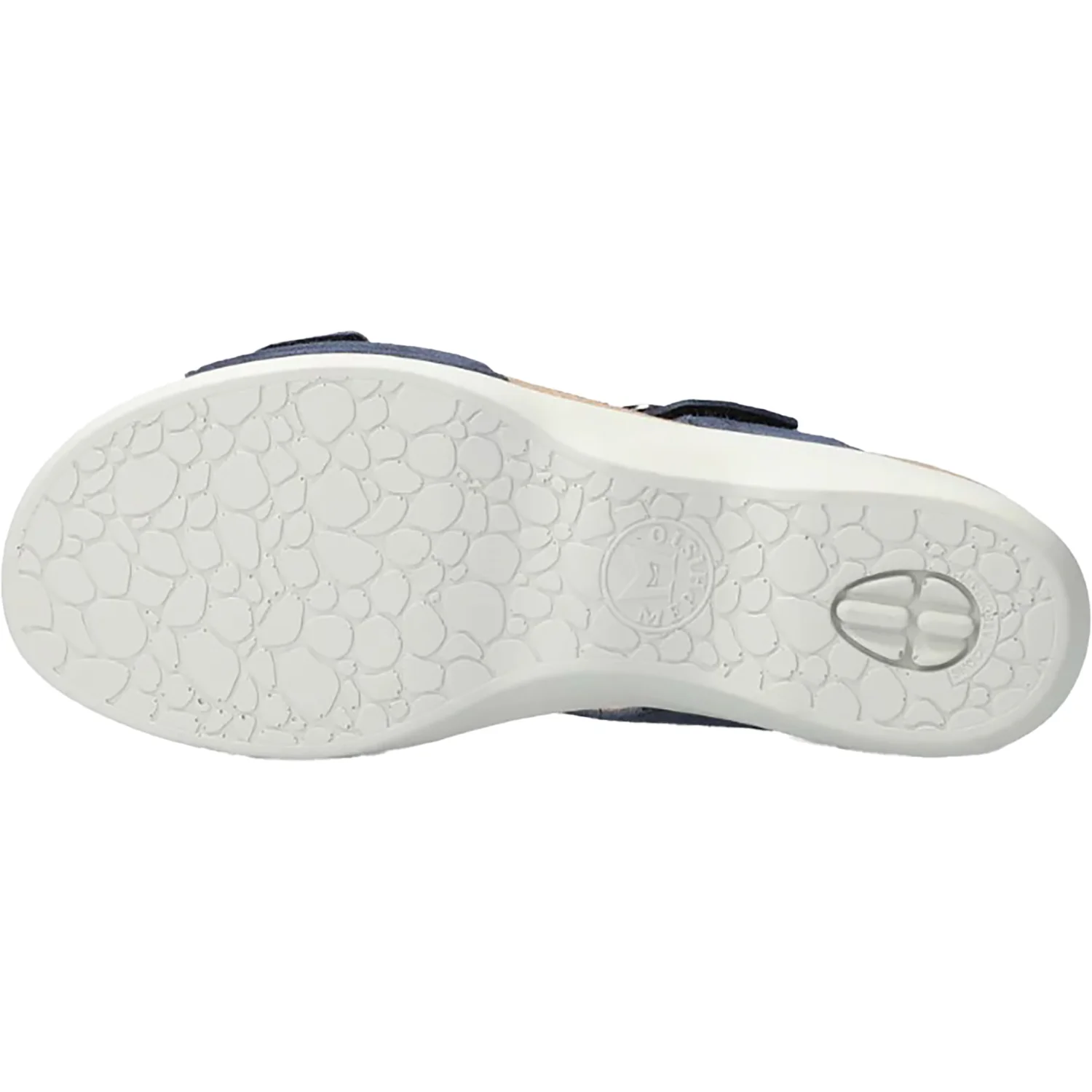 Mephisto Oriana Women's Wedge Sandals Midnight Blue Velvet Leather - Image 4