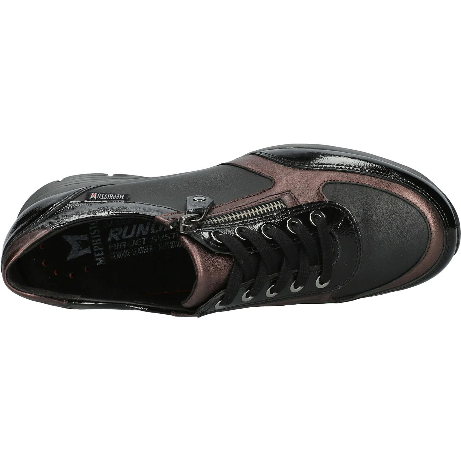 Mephisto Ylona Vernis Women's Lace Up Shoes Black - Image 2