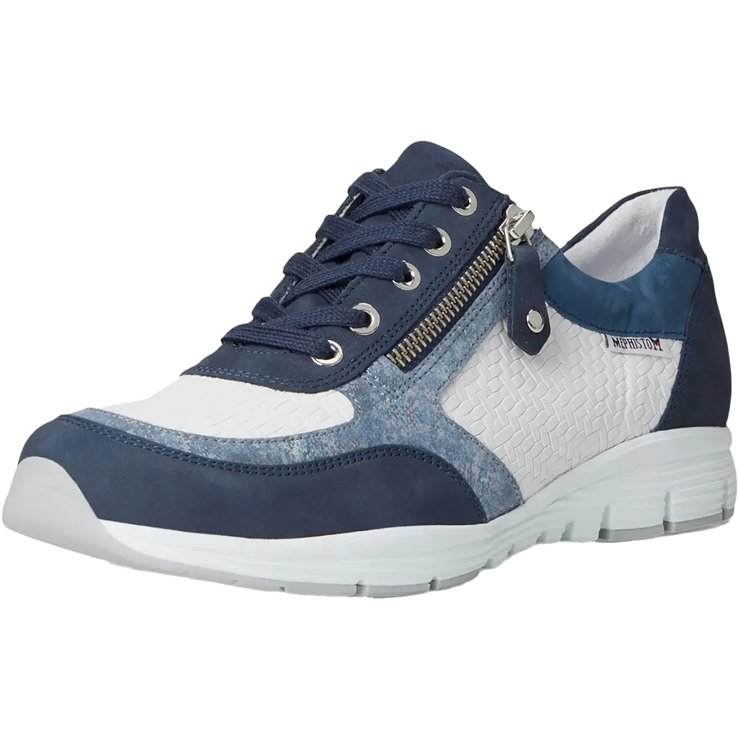 Mephisto Ylona Women's Sporty Lace Up Shoes Jeans Blue - Image 4