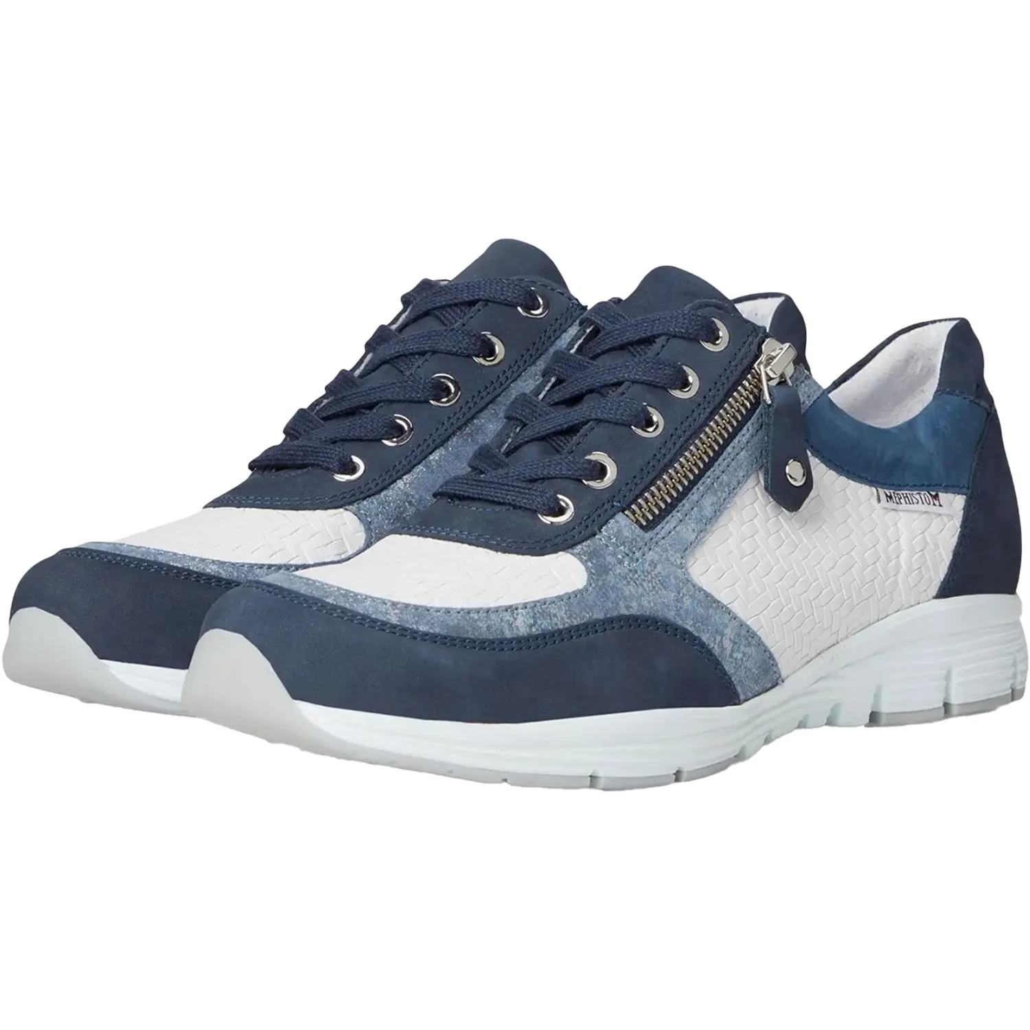 Mephisto Ylona Women's Sporty Lace Up Shoes Jeans Blue - Image 5
