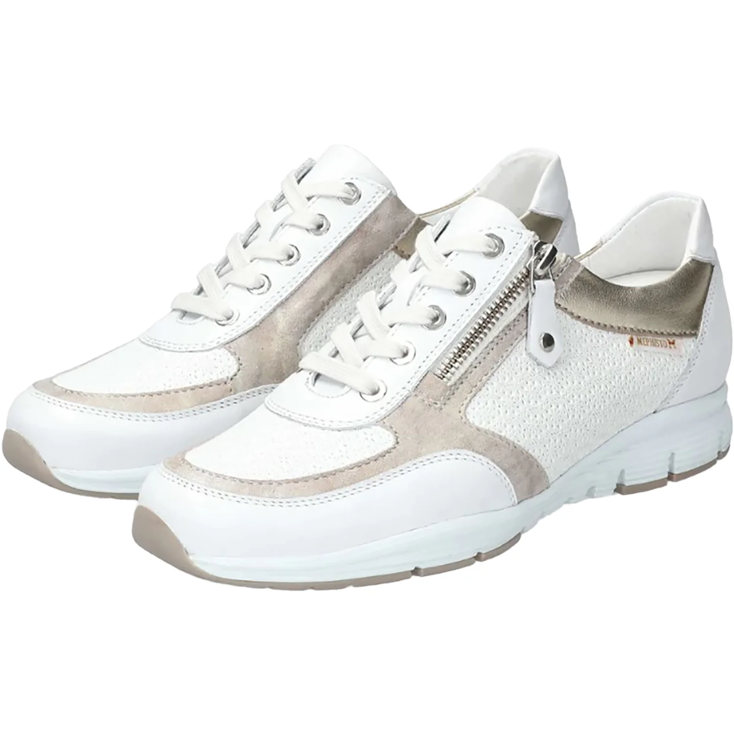 Mephisto Ylona Women's Sporty Sneakers White Multi Leather - Image 3