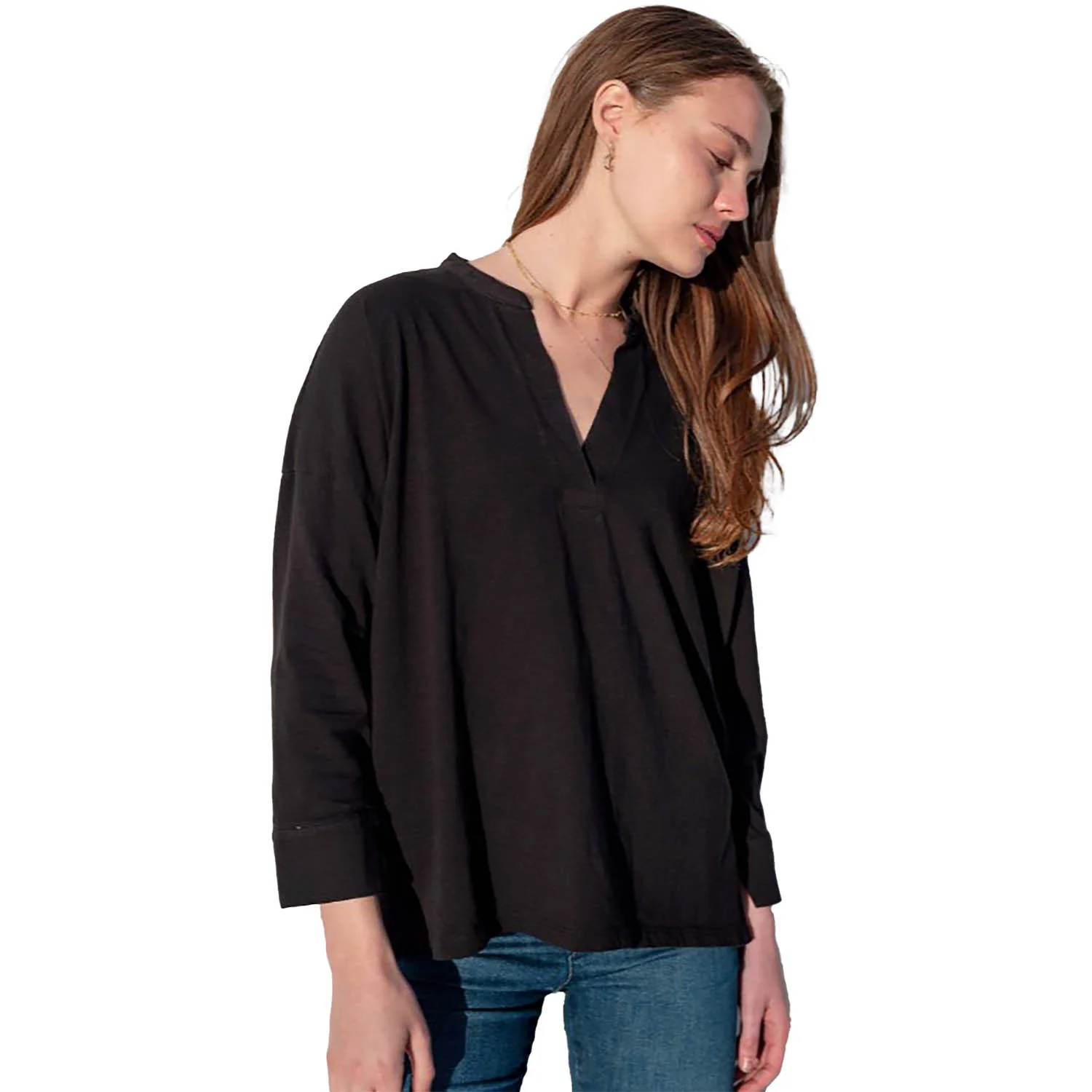 Mersea Amelia Cuff Long Sleeve Tee Women's Black