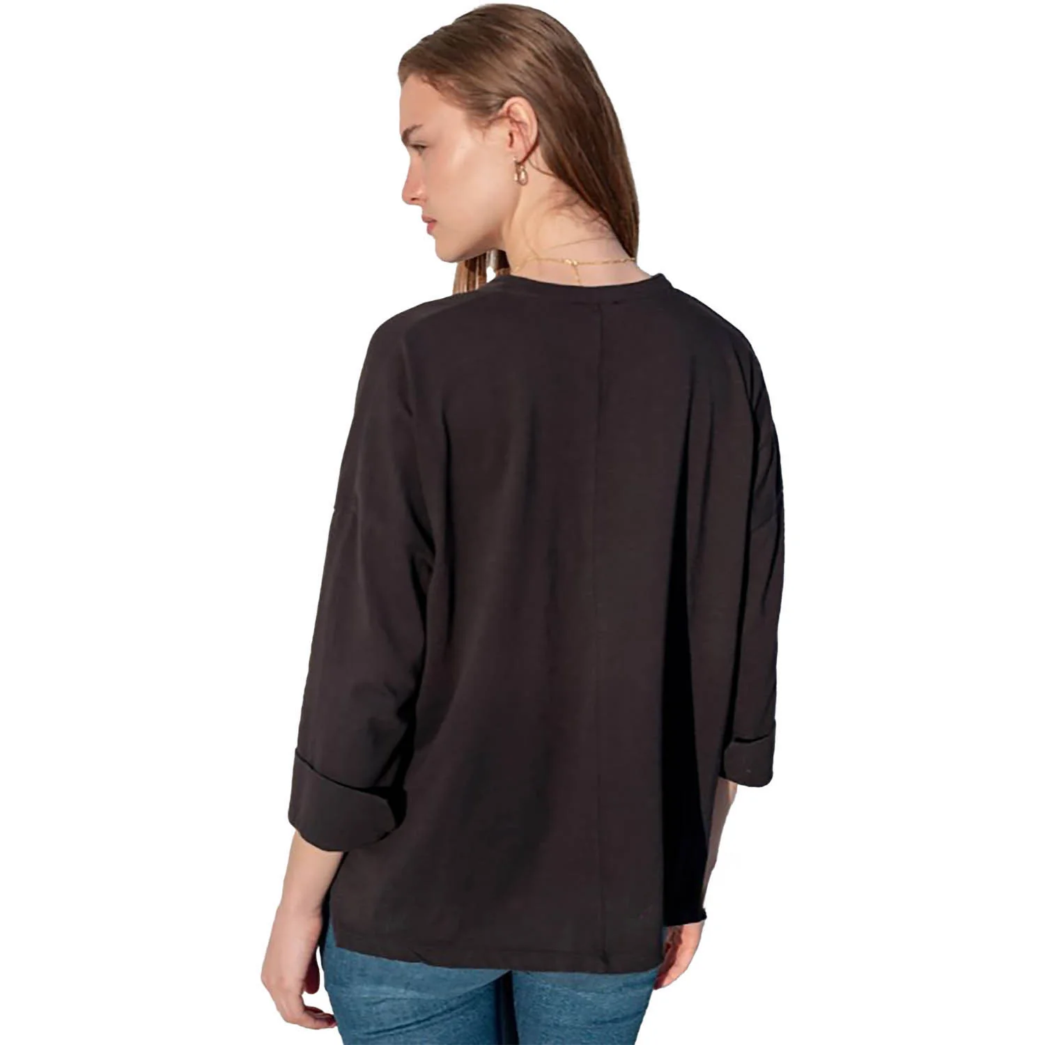 Mersea Amelia Cuff Long Sleeve Tee Women's Black - Image 2