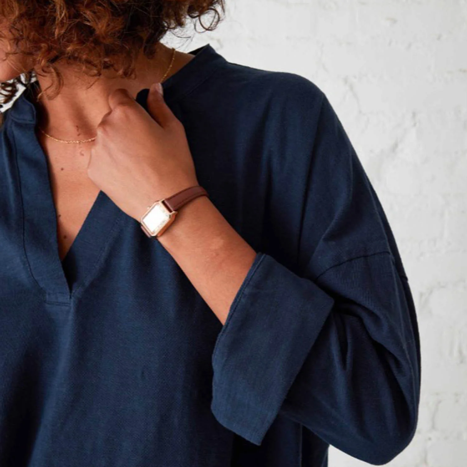 Mersea Amelia Cuff Long Sleeve Tee Women's Long Sleeve Top Navy - Image 4