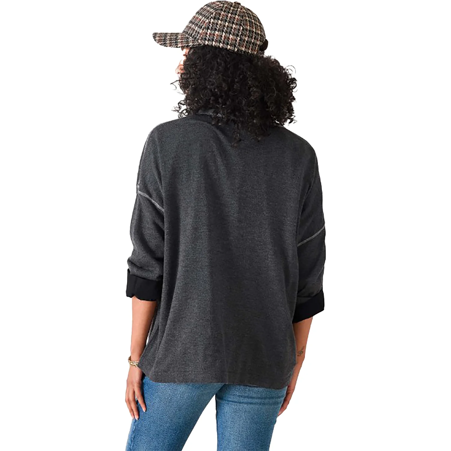 Mersea Del Mar Sweater Women's Long Sleeve Top Charcoal - Image 2