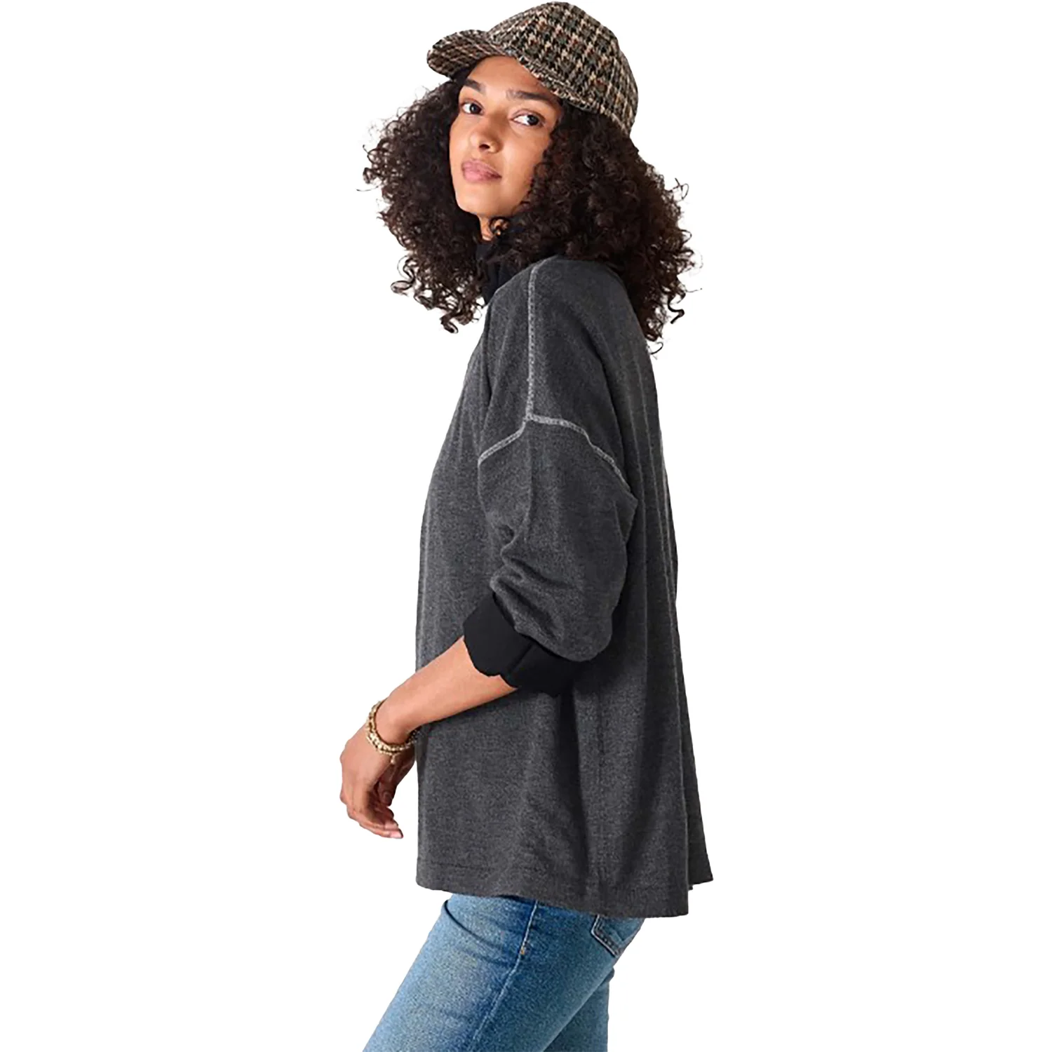 Mersea Del Mar Sweater Women's Long Sleeve Top Charcoal - Image 3
