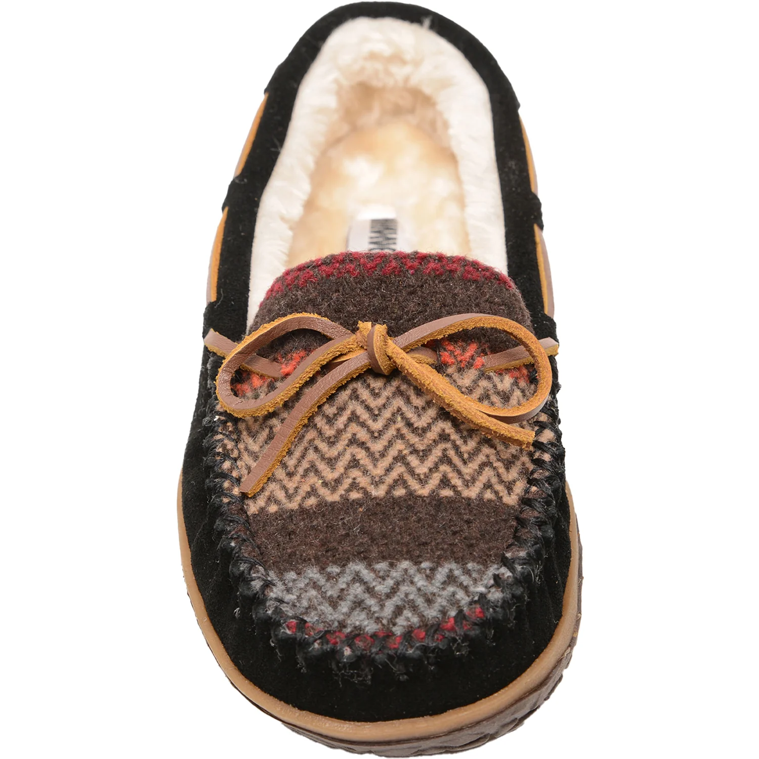 Minnetonka Tilia Women's Slippers Black Multi Suede - Image 2