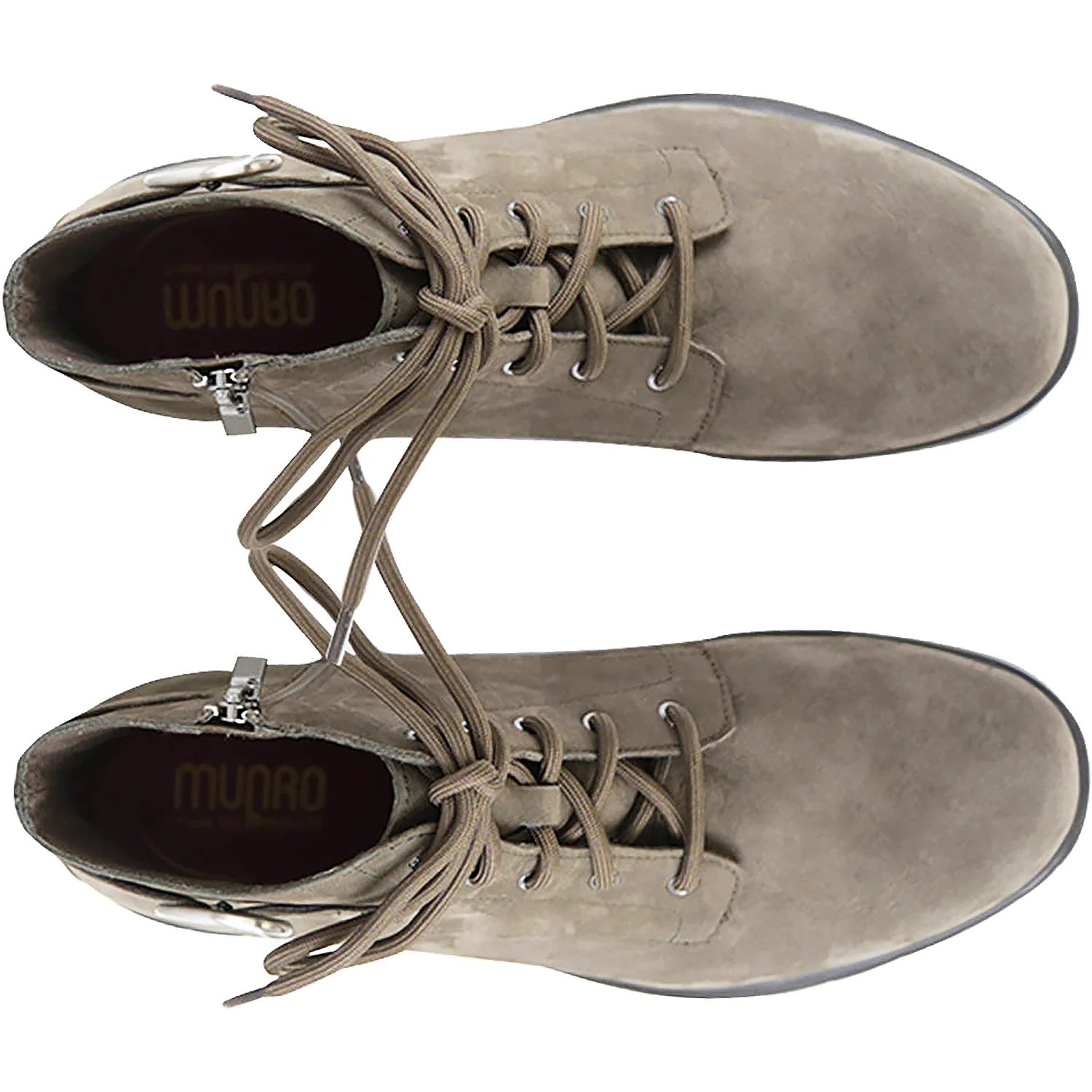 Munro Bradley II Women's Ankle Boots Moss Green Nubuck - Image 2