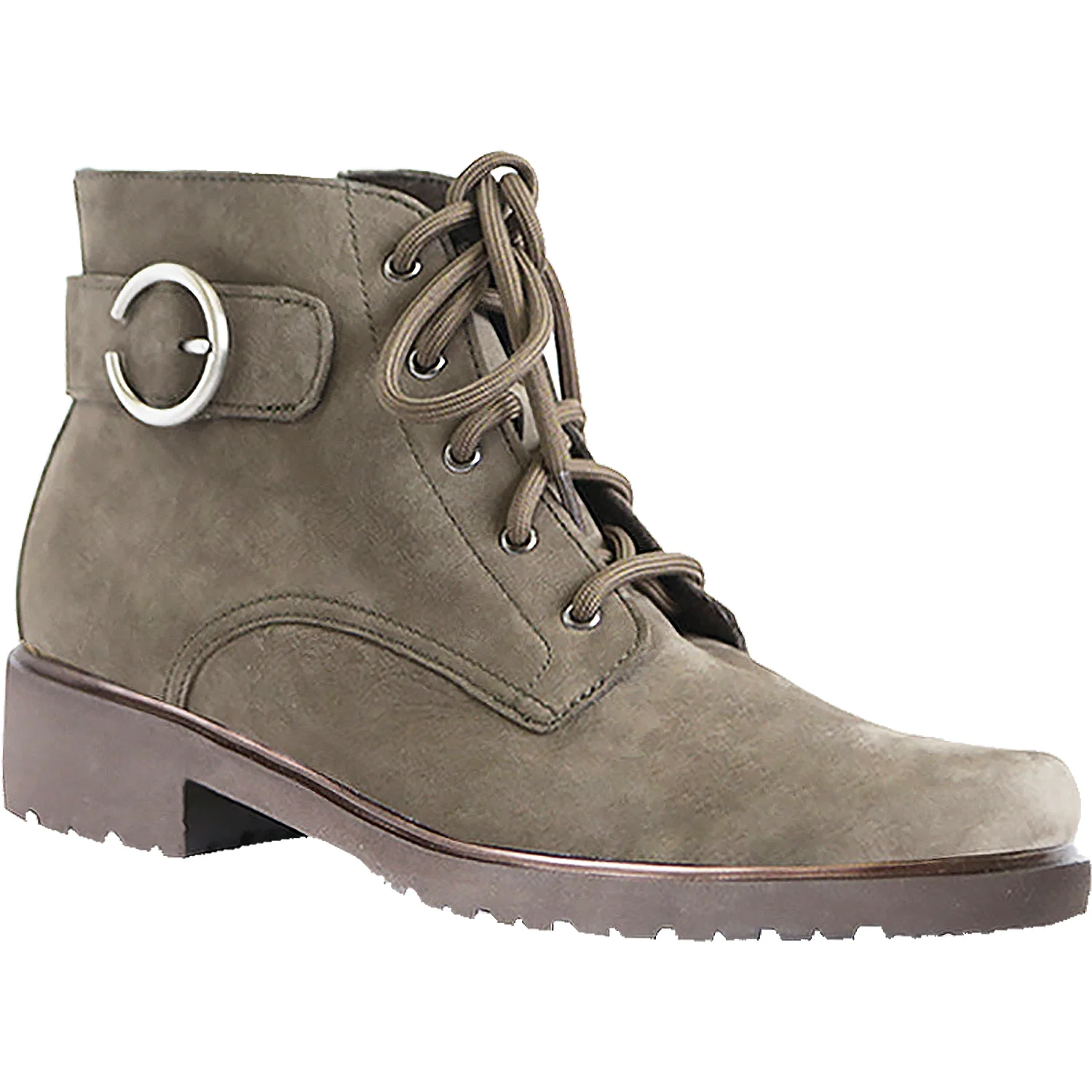 Munro Bradley II Women's Ankle Boots Moss Green Nubuck - Image 3