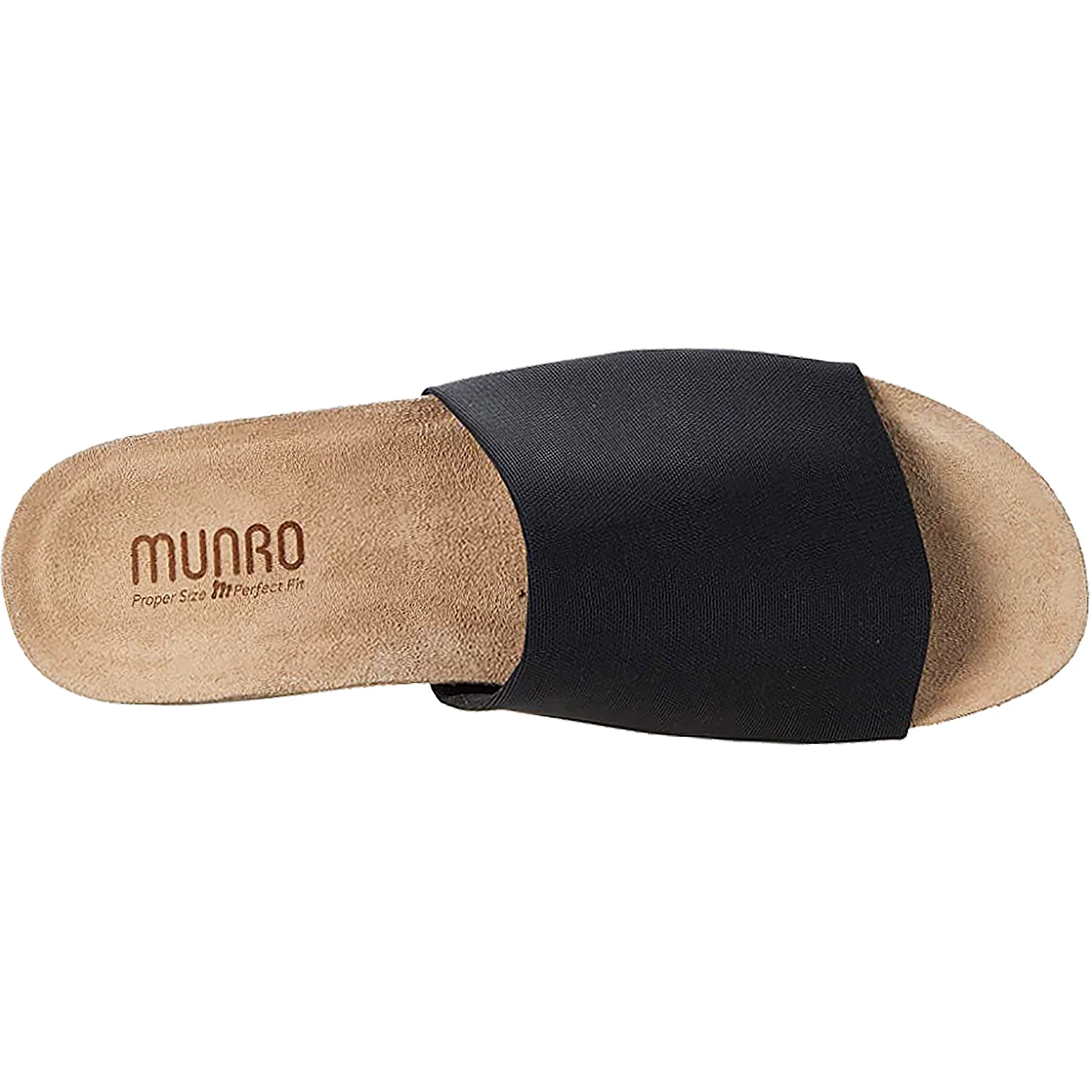 Munro Casita Women's Slide Sandals Black Stretch Fabric - Image 2