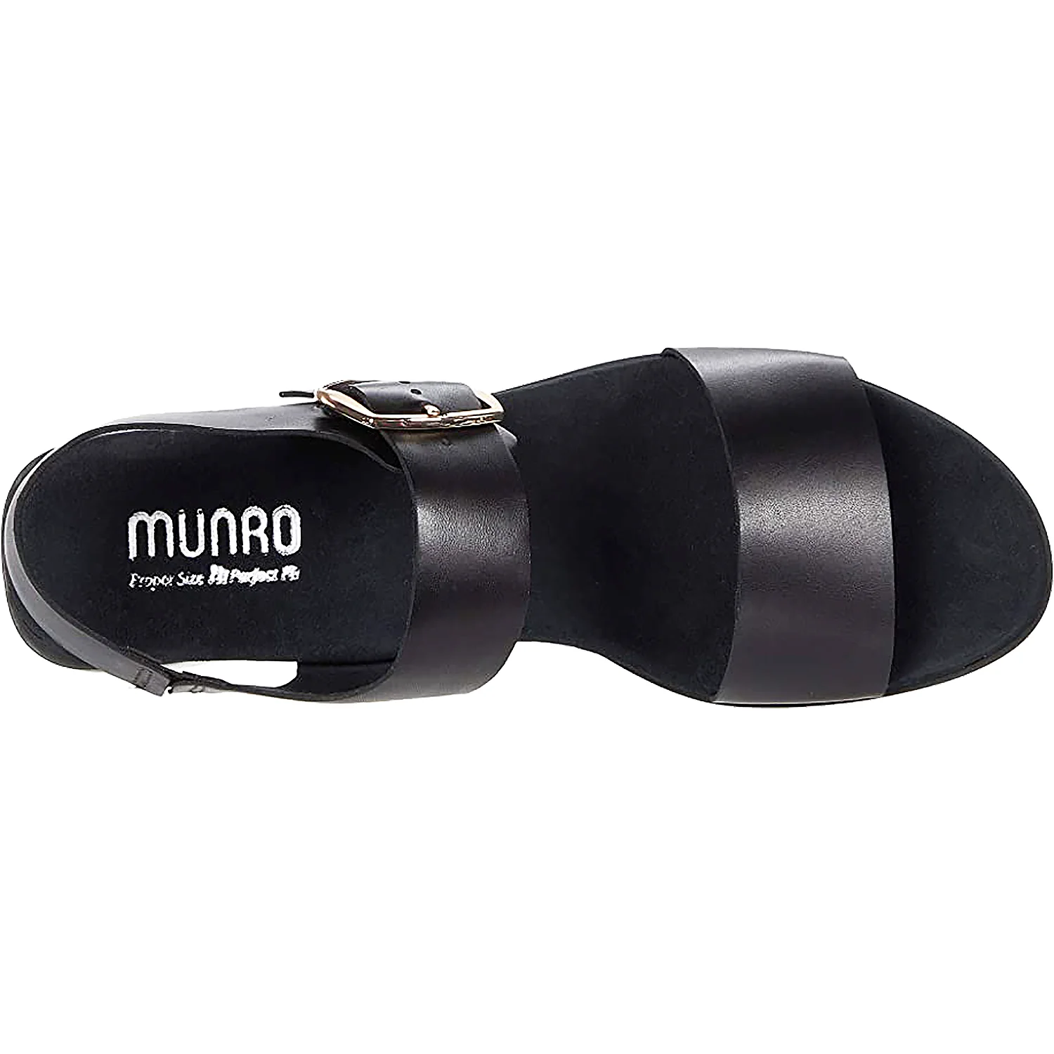 Munro Cleo Women's Ankle Strap Sandals Black Leather - Image 2