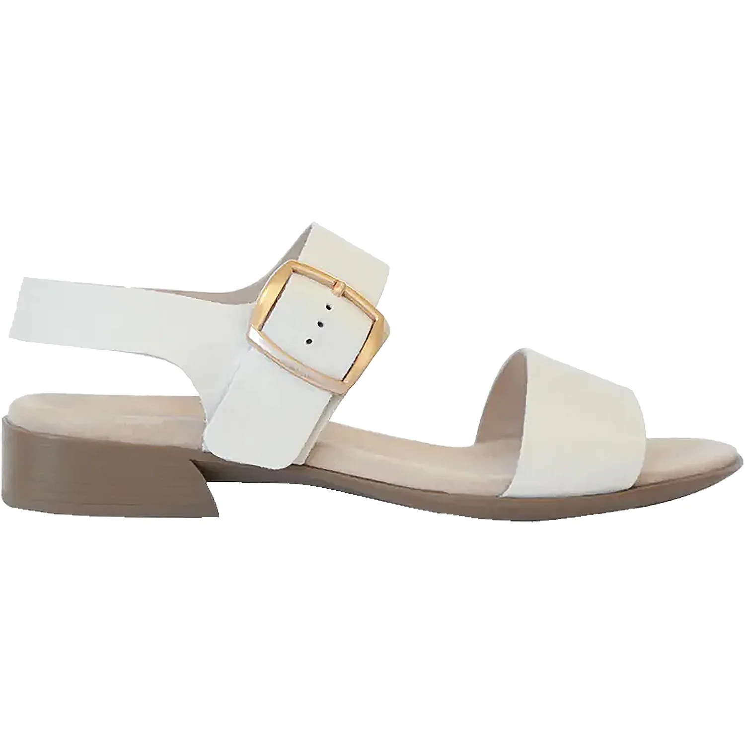 Munro Cleo Women's Ankle Strap Sandals Cream Leather