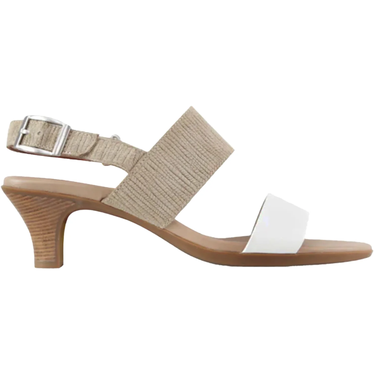 Munro Livia Women's Dress Sandals White/Tan Combo