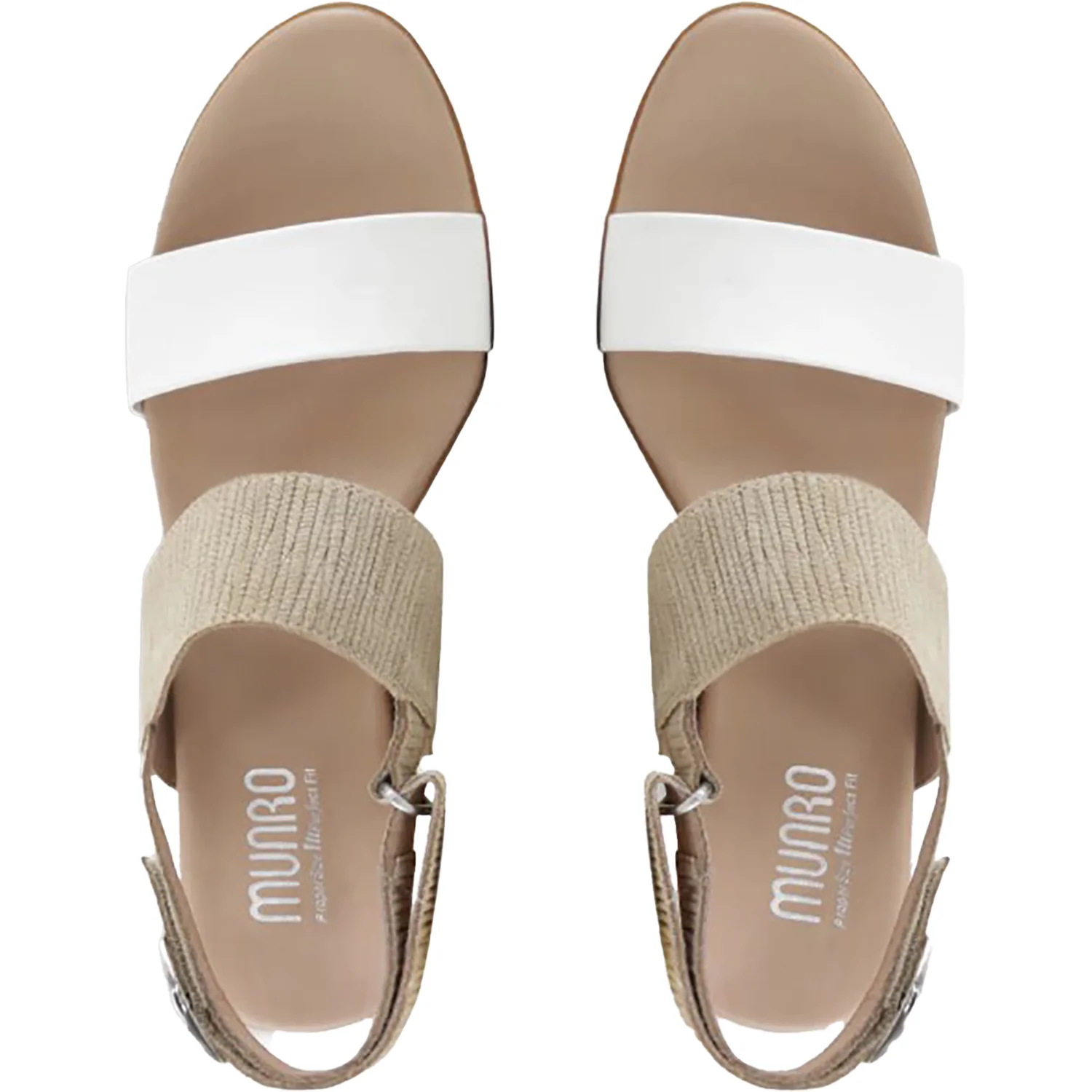 Munro Livia Women's Dress Sandals White/Tan Combo - Image 2