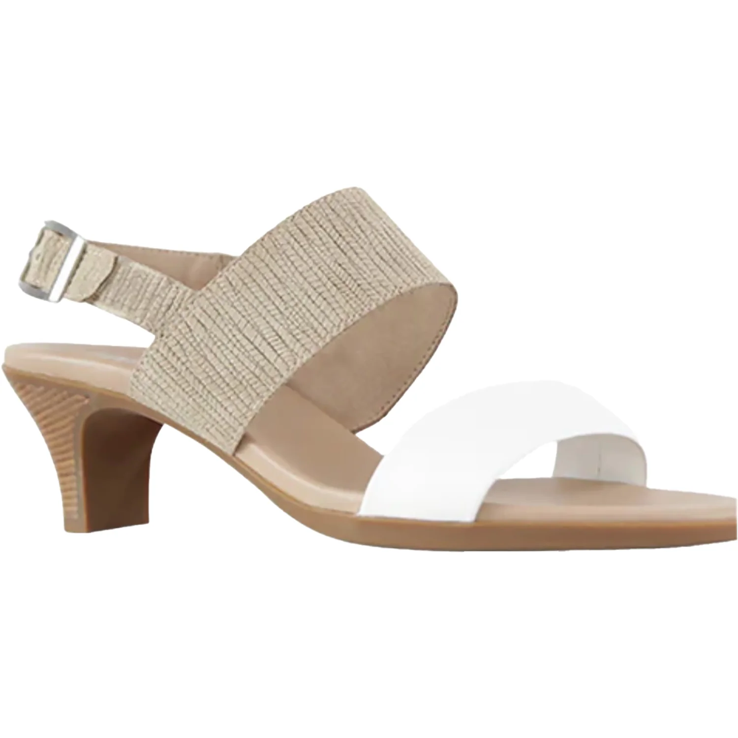 Munro Livia Women's Dress Sandals White/Tan Combo - Image 4