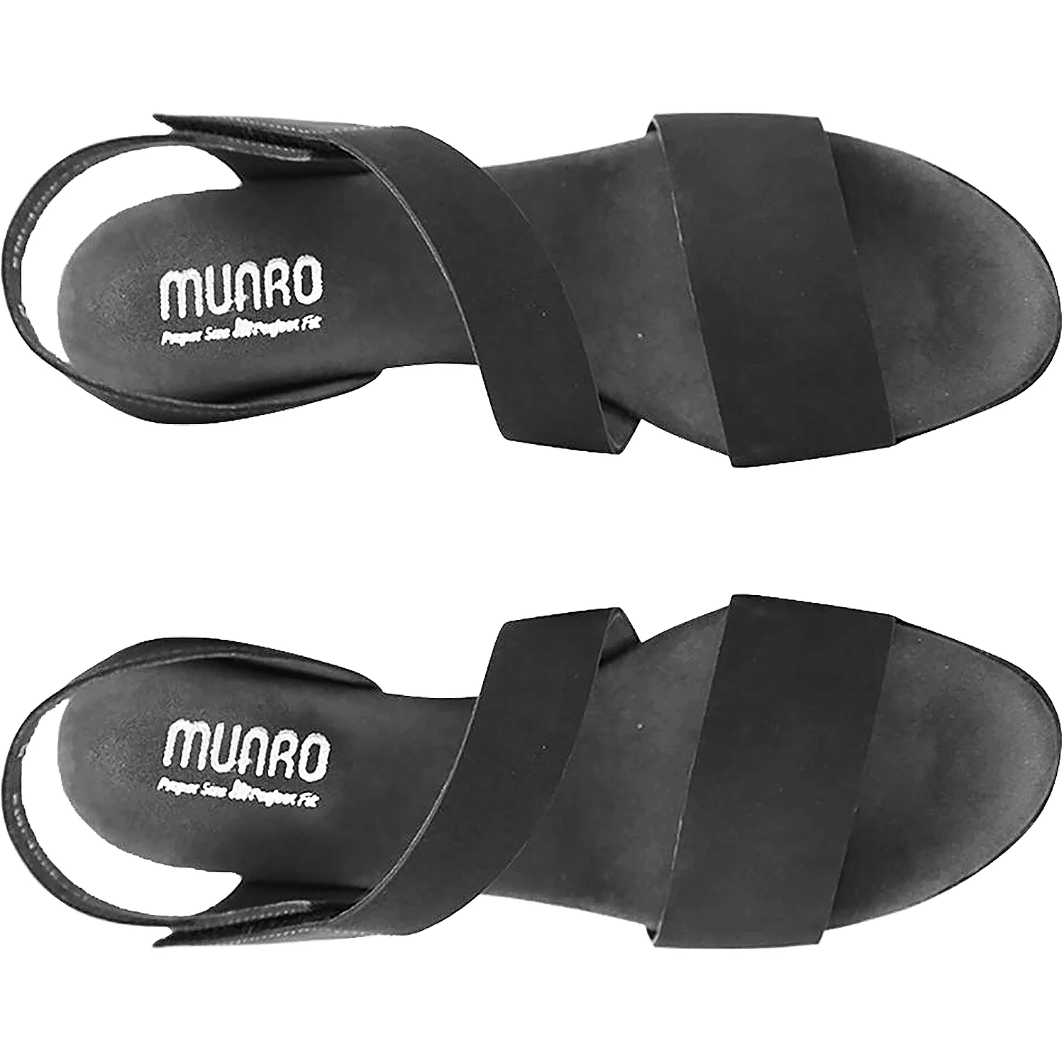 Munro Lucia Women's High Heel Ankle Strap Sandals Black Nubuck - Image 2