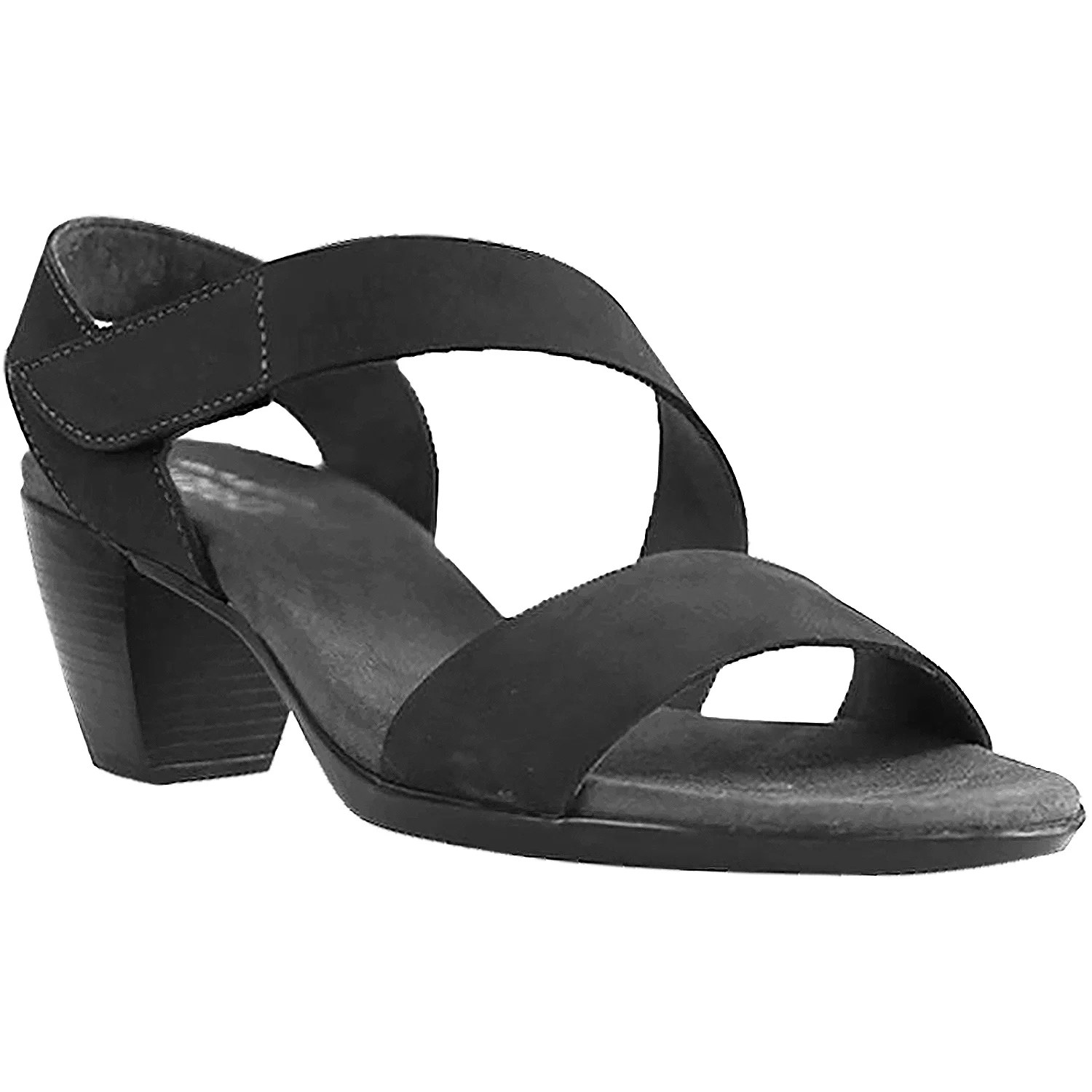Munro Lucia Women's High Heel Ankle Strap Sandals Black Nubuck - Image 3