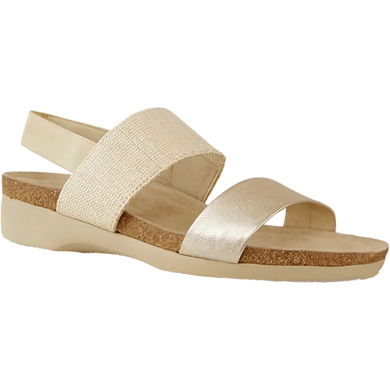 Munro Pisces Women's Wedge Sandals Gold/Oro Lux Leather - Image 3