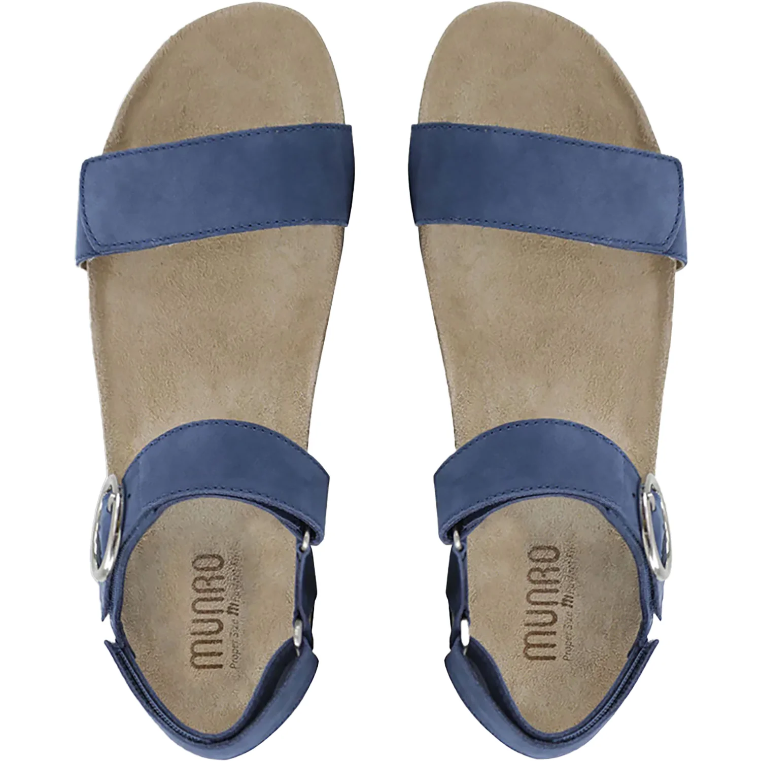 Munro Sintra Women's Wedge Sandals Atlantic Blue Nubuck - Image 2