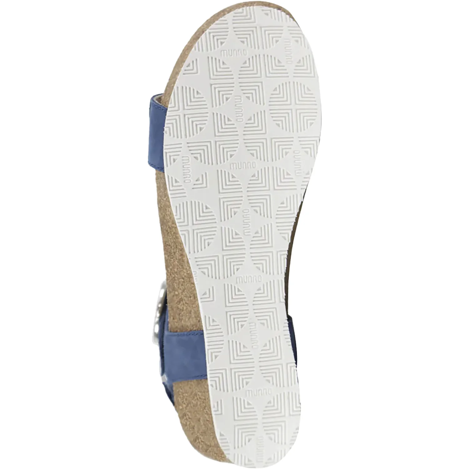 Munro Sintra Women's Wedge Sandals Atlantic Blue Nubuck - Image 4