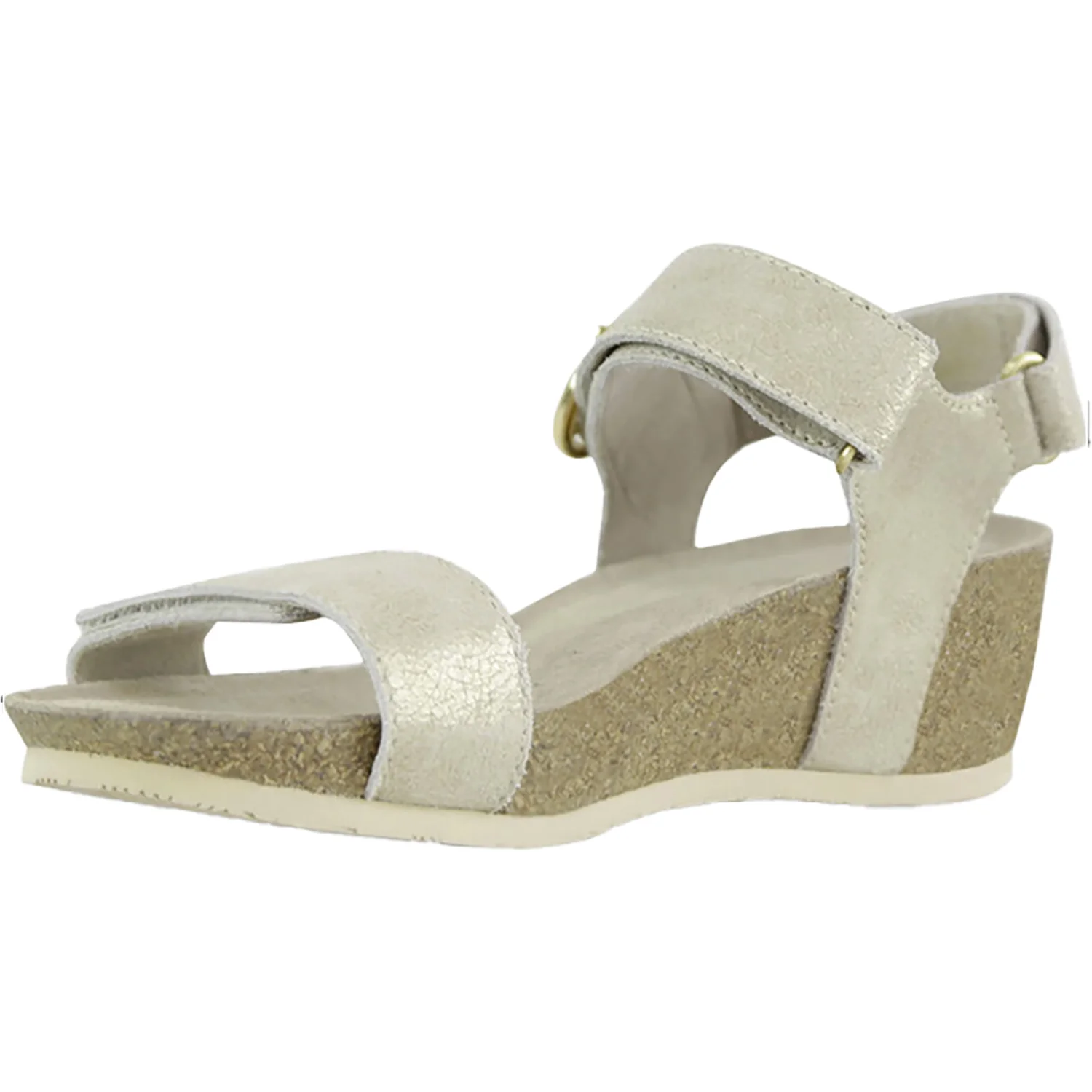 Munro Sintra Women's Wedge Sandals Gold/Tan Combo Leather - Image 3