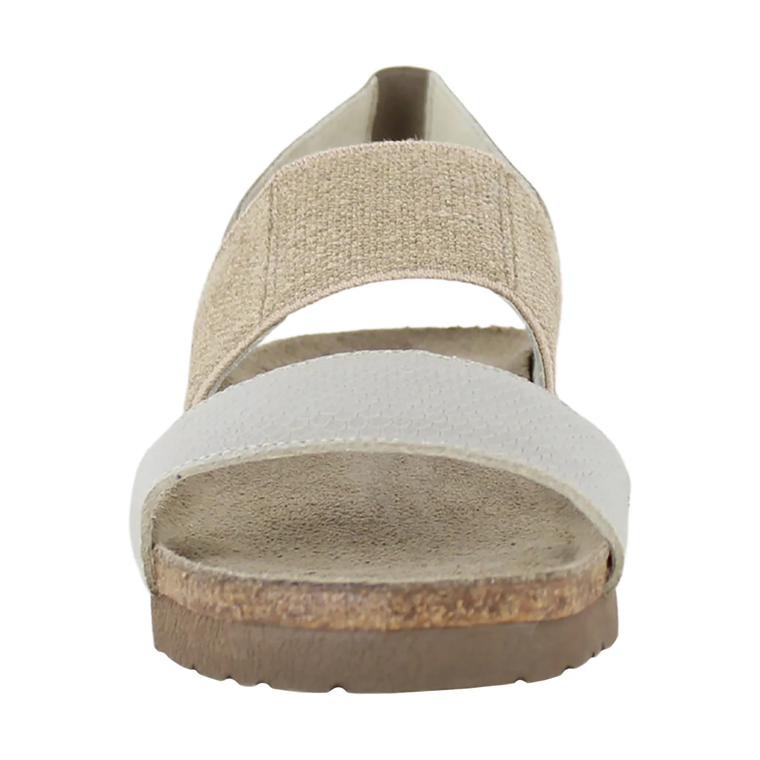 Naot Amy Women's Sandals Beige Lizard Leather/Beige Elastic - Image 6