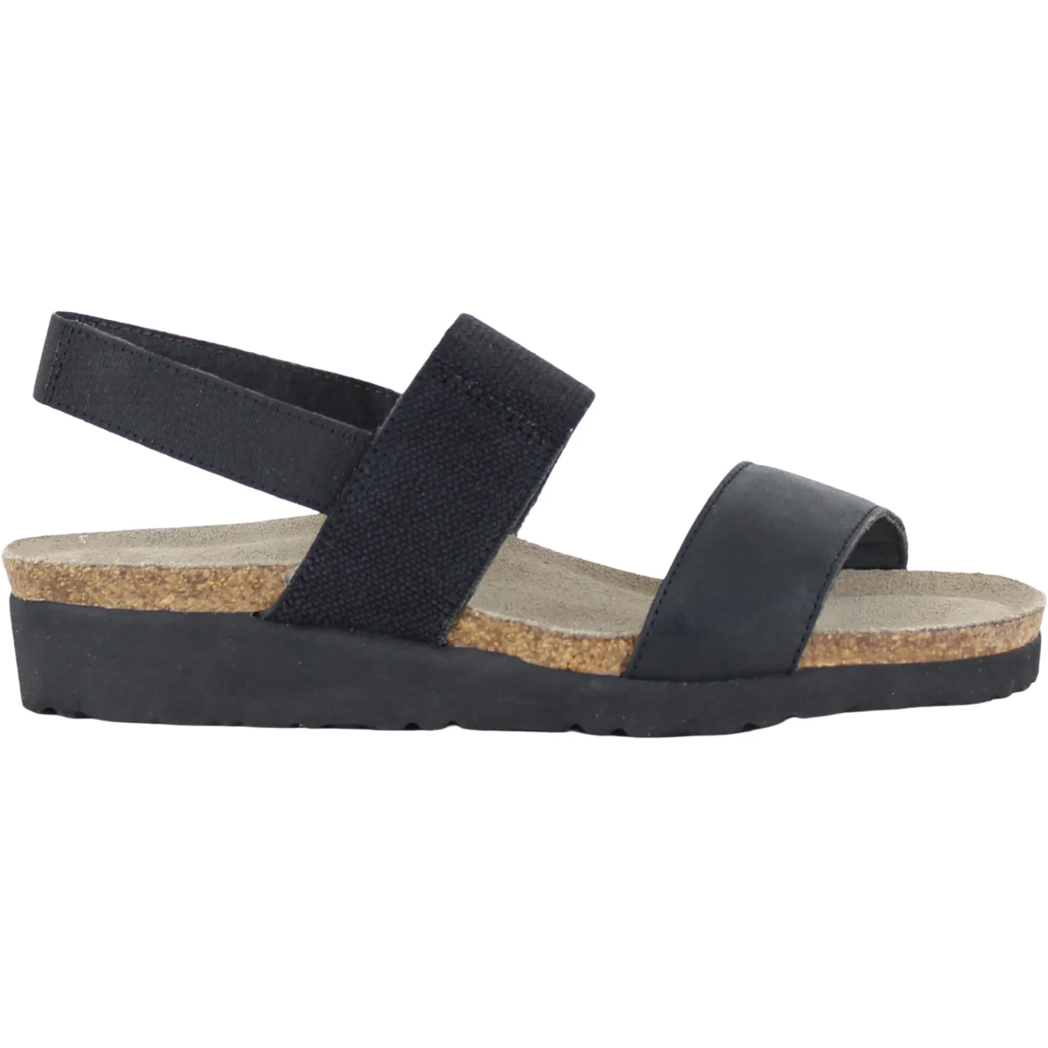 Naot Amy Women's Sandals Shiny Black Leather/Black Elastic