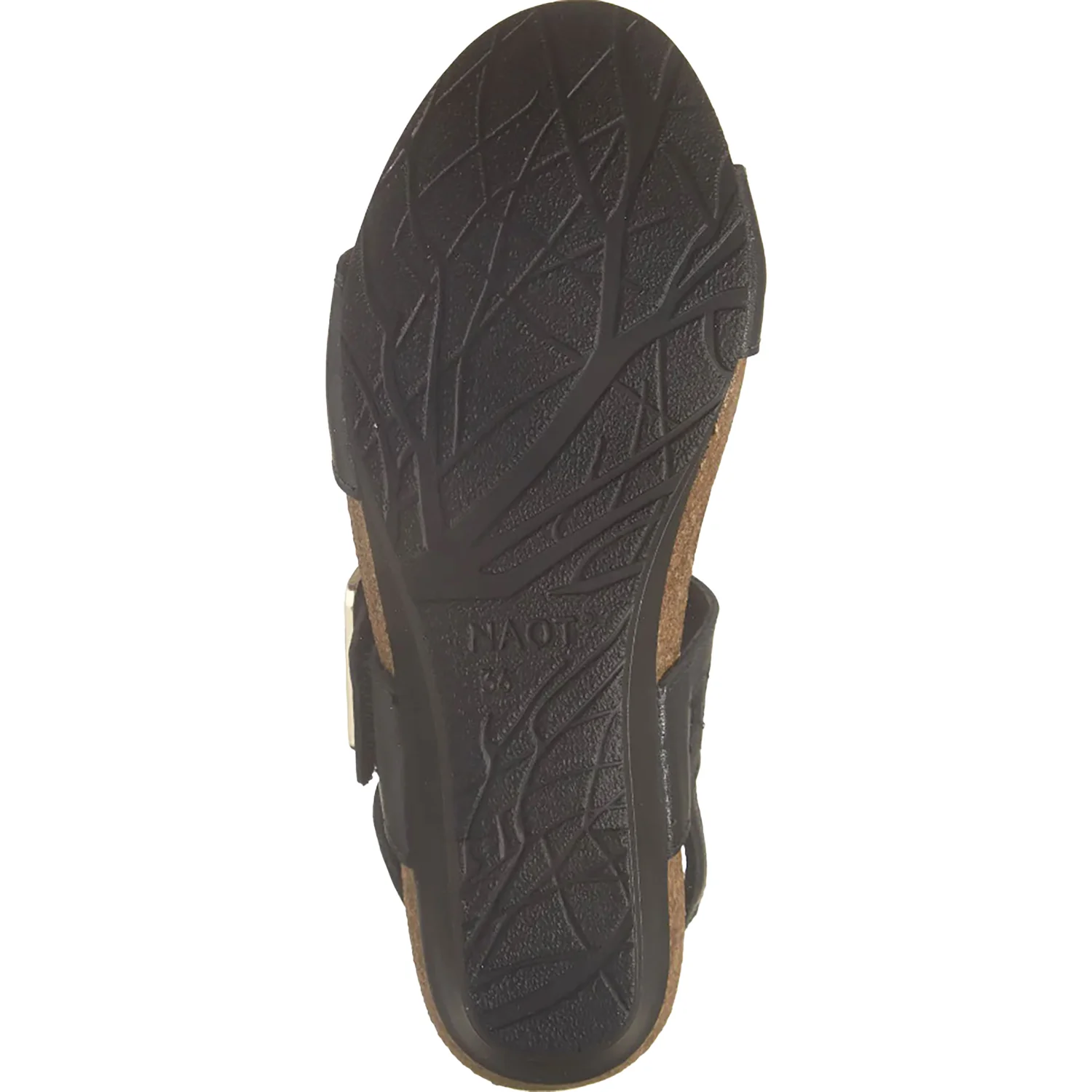 Naot Dynasty Women's Wedge Sandals Jet Black Leather - Image 4