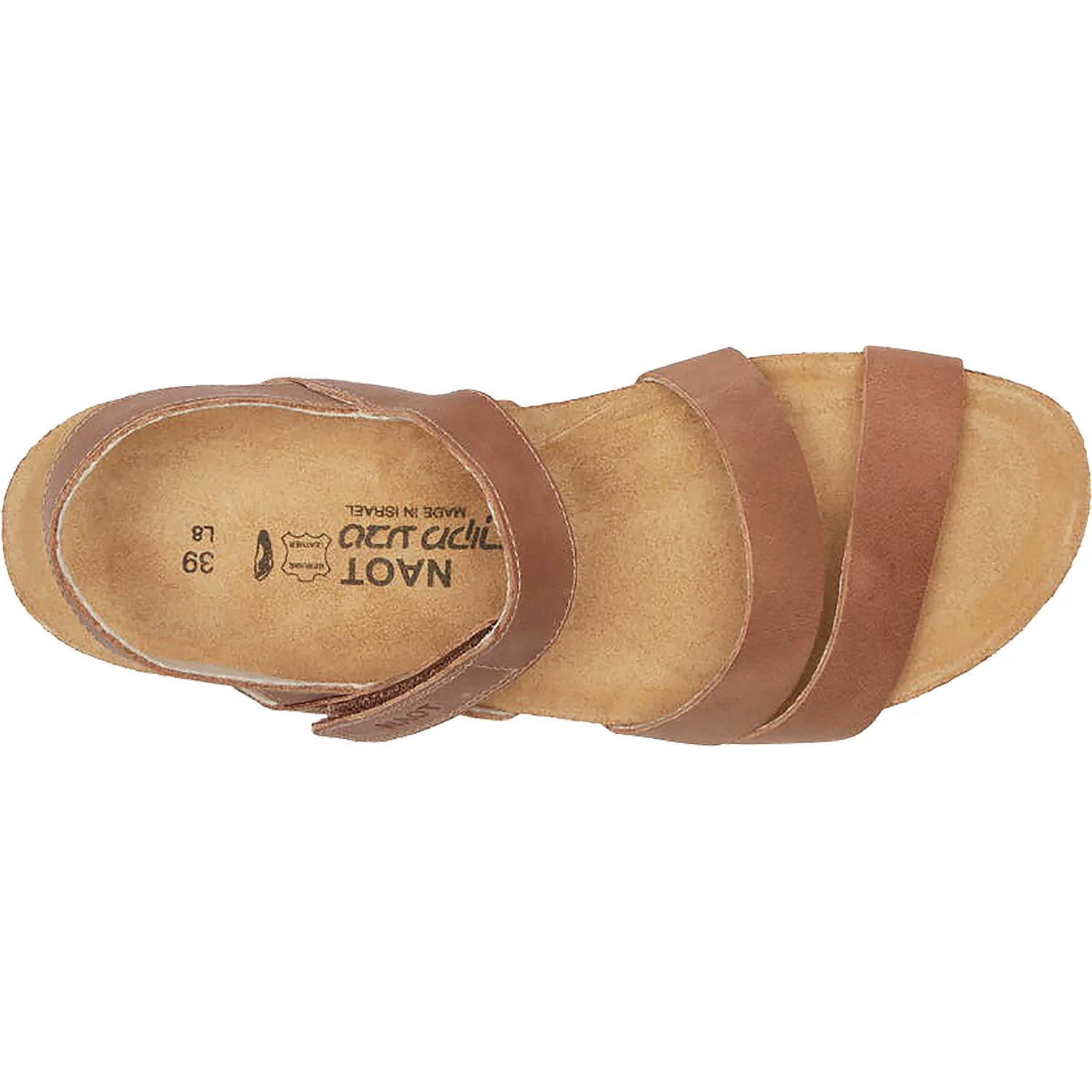 Naot Kayla Women's Wedge Heel Sandals Latte Brown Leather - Image 2