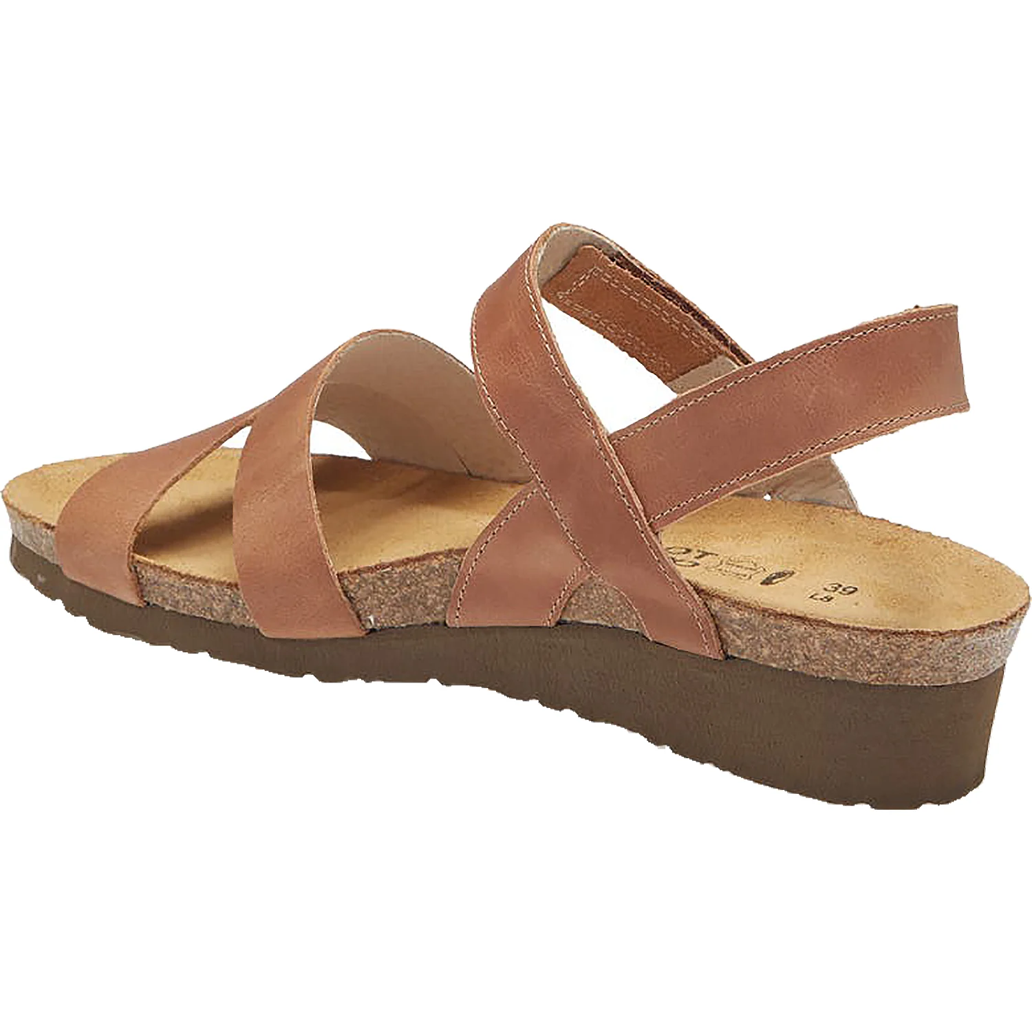 Naot Kayla Women's Wedge Heel Sandals Latte Brown Leather - Image 4