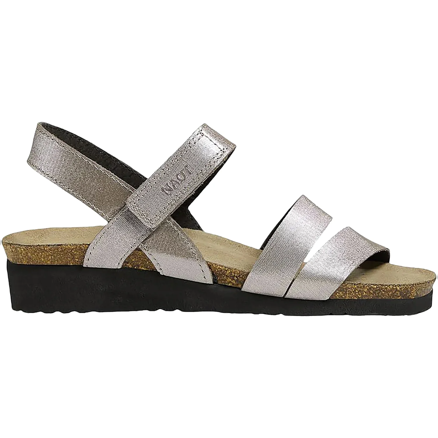 Naot Kayla Women's Ankle Strap Sandals Silver Threads Leather