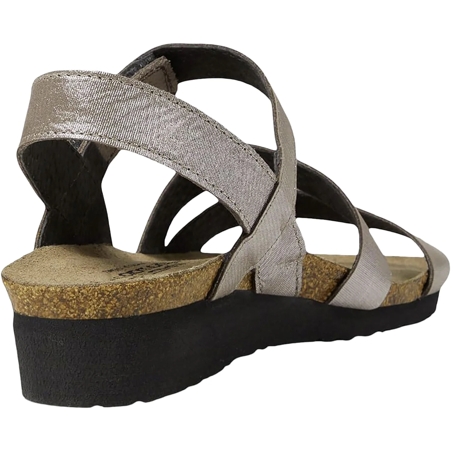 Naot Kayla Women's Ankle Strap Sandals Silver Threads Leather - Image 3