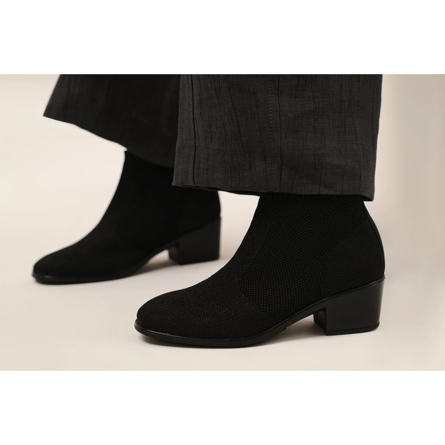 Naot Legacy Women's Boots Black Silver Knit - Image 3