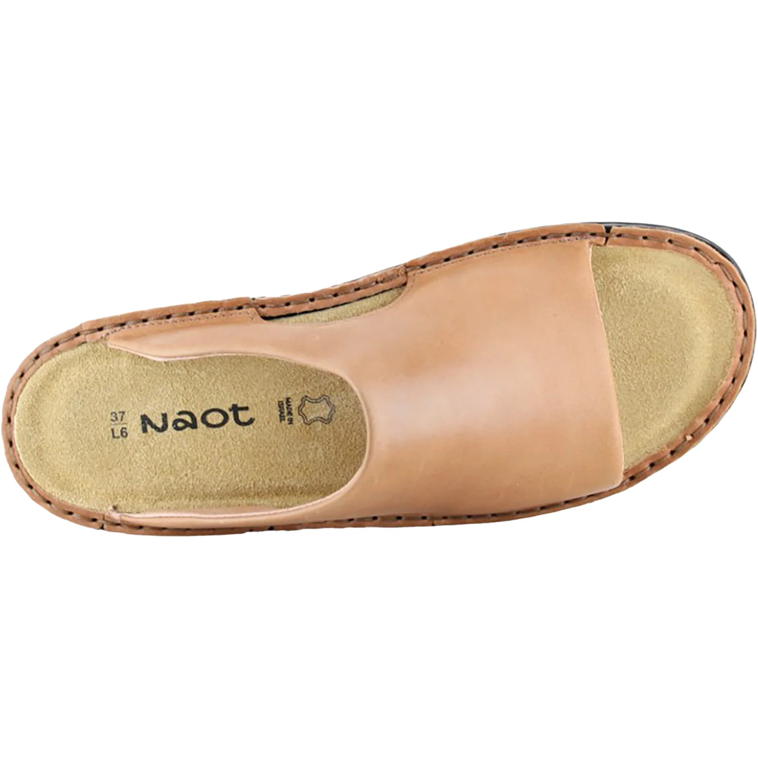 Naot Rome Women's Slide Sandals Latte Brown Leather - Image 2