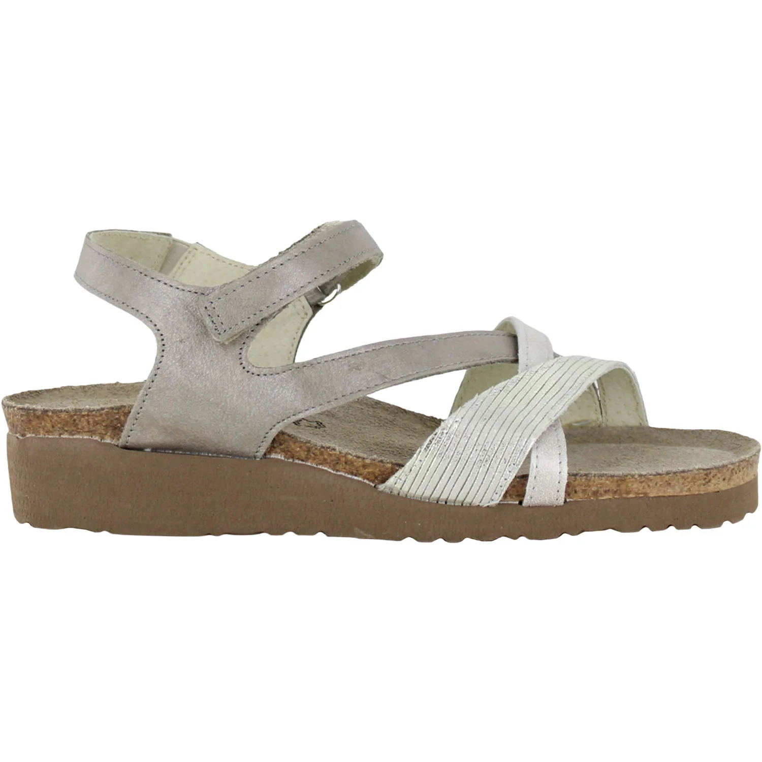 Naot Sophia Women's Sandals Titanium Leather/Platinum/Quartz Metallic