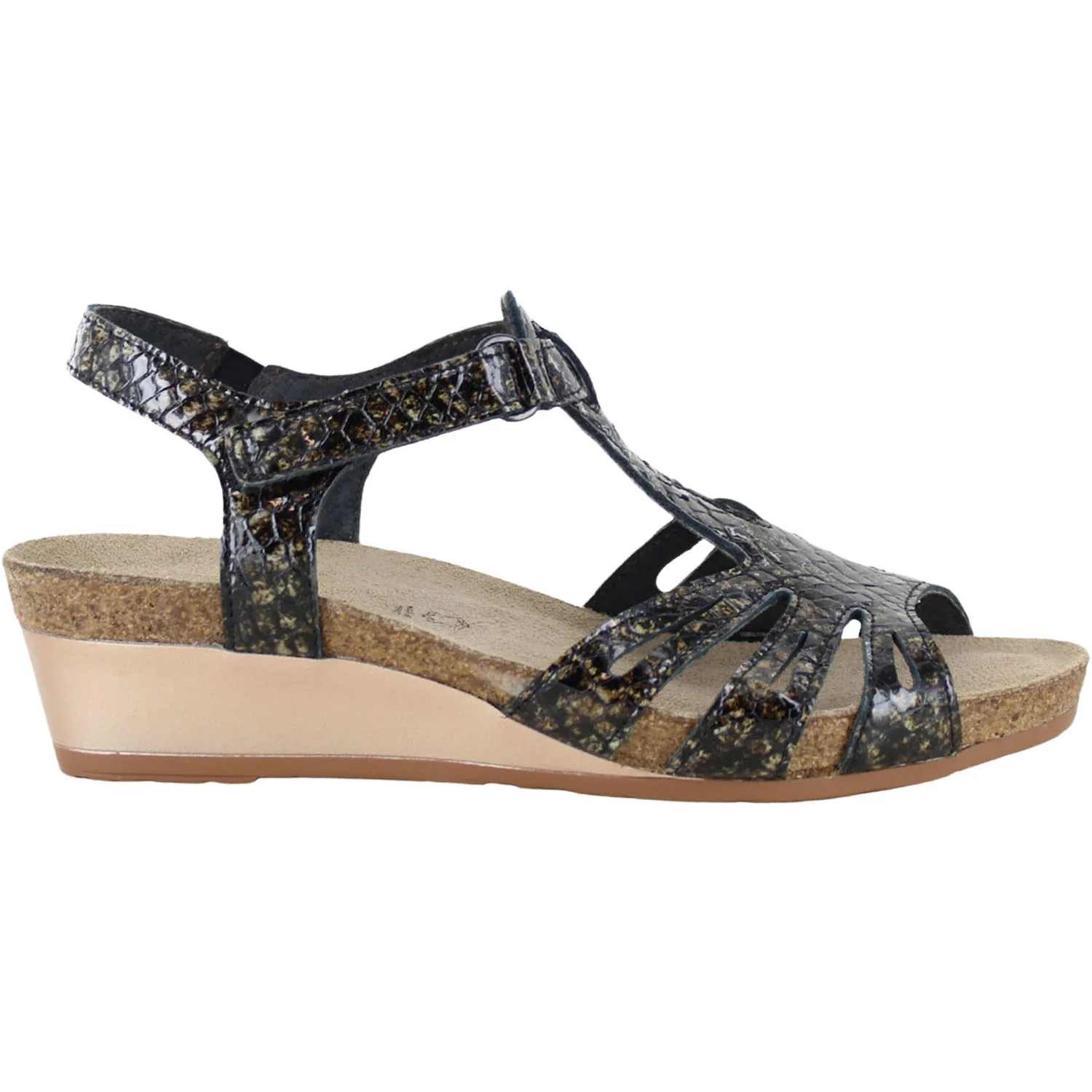 Naot Starlet Women's Dress Sandals Reptile Patent Leather