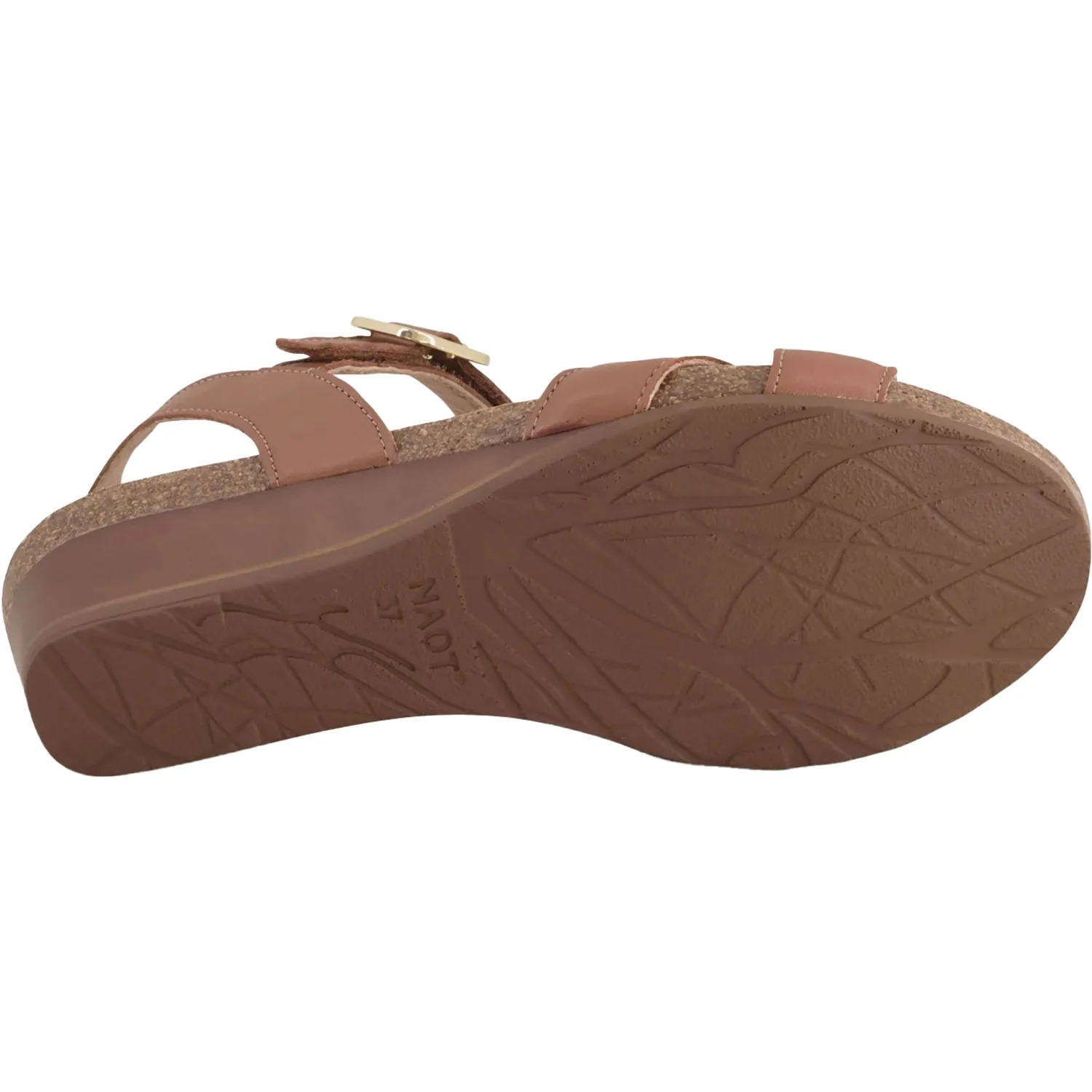Naot Throne Women's Wedge Sandals Caramel Leather - Image 4