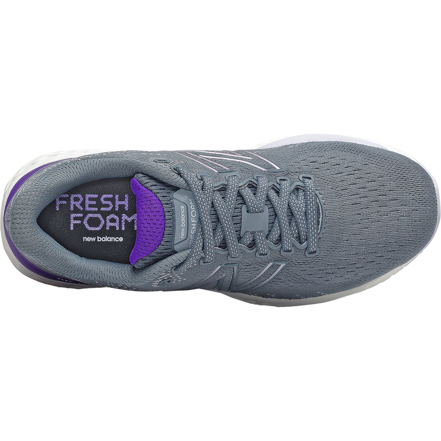 New Balance Fresh Foam W880D11 Women's Running Shoes Ocean Grey/Deep Violet Mesh - Image 2