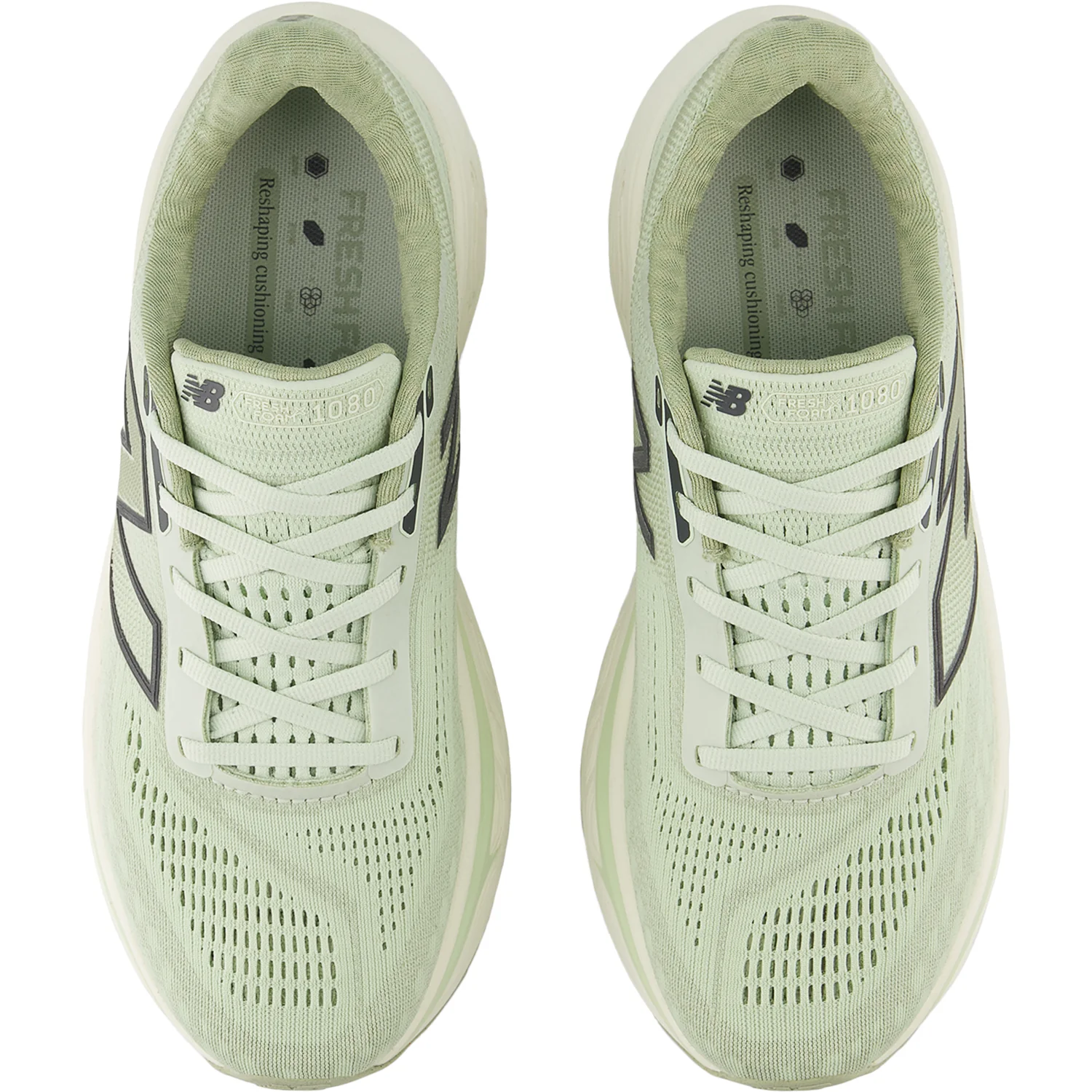 New Balance W1080M14 (Neutral Support) Women's Athletic Shoes Natural Mint/Magnet/Olivine Mesh - Image 2